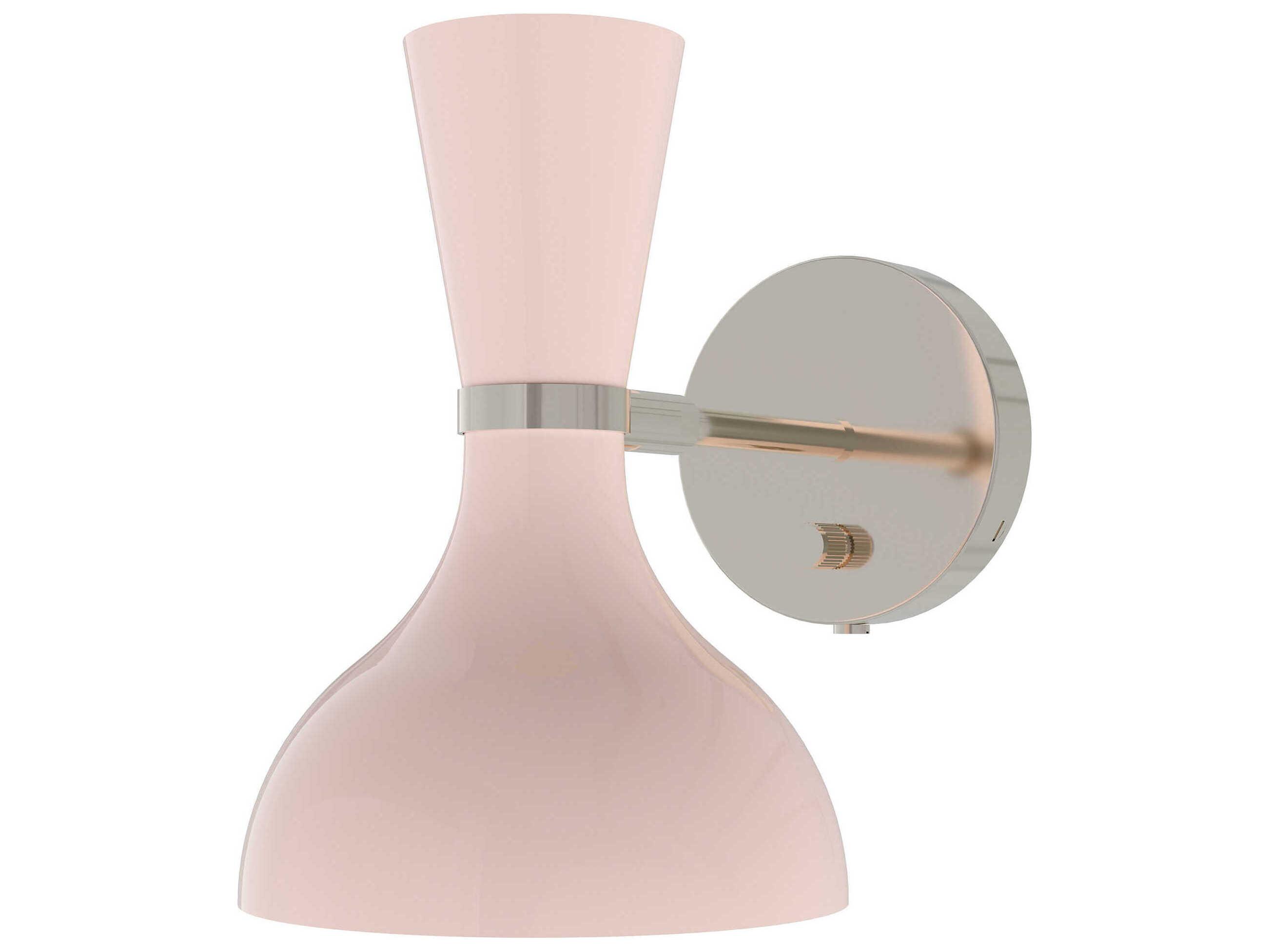 Robert Abbey Clare 1-Light Rose Water Pink Wall Sconce
