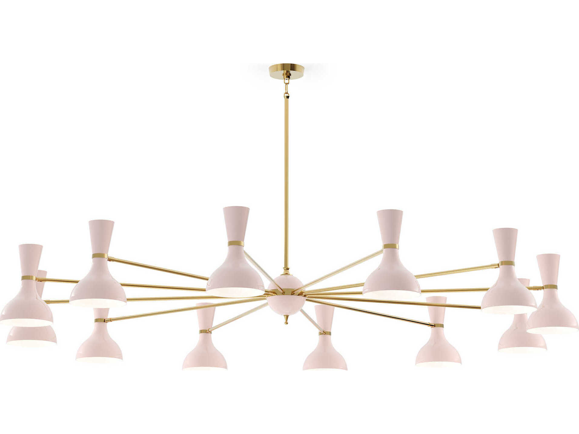 Robert Abbey Clare 12-Light Rose Water Pink Chandelier