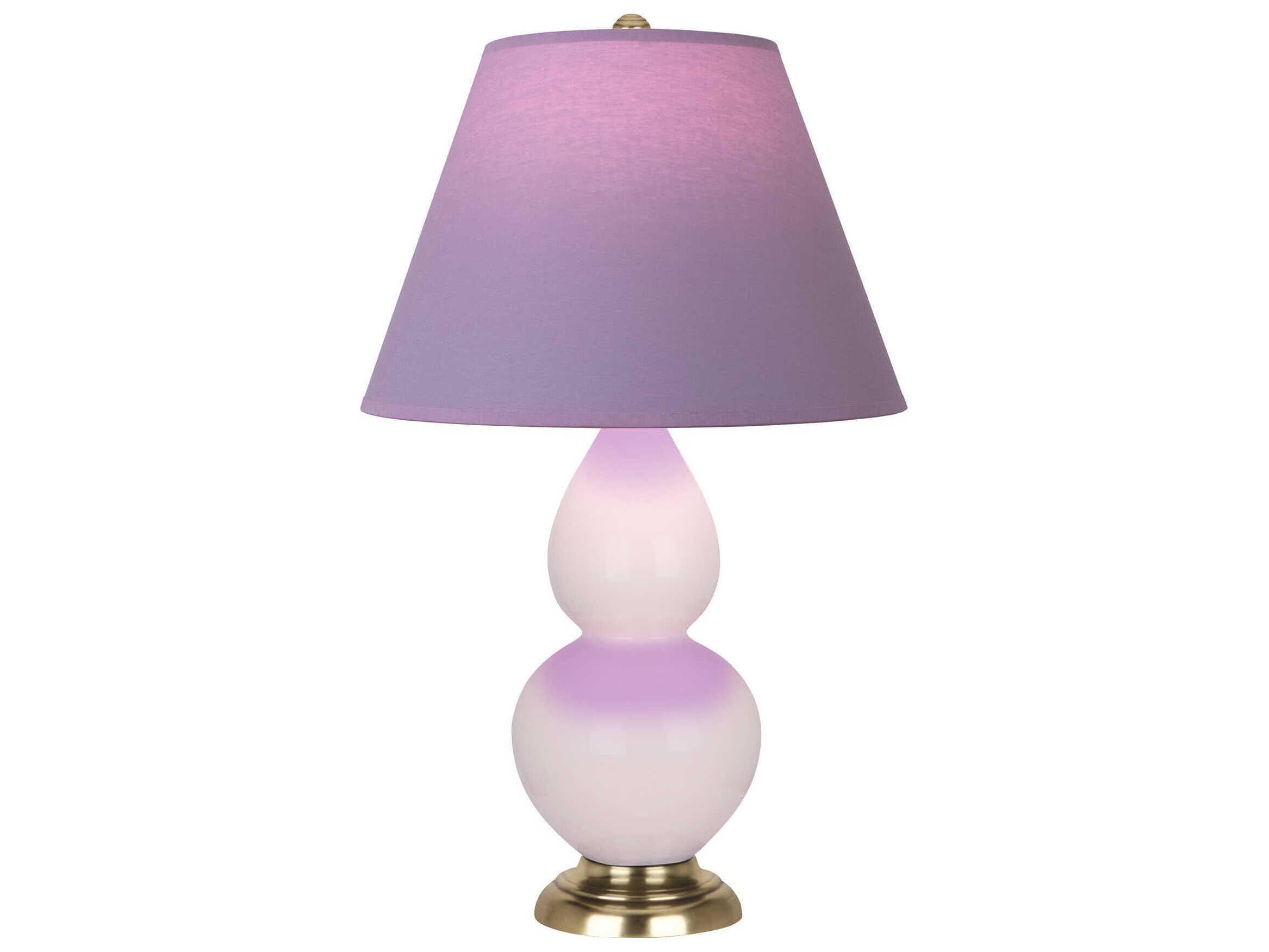 Robert Abbey Small Double Gourd Rose Water Glazed Pink Table Lamp