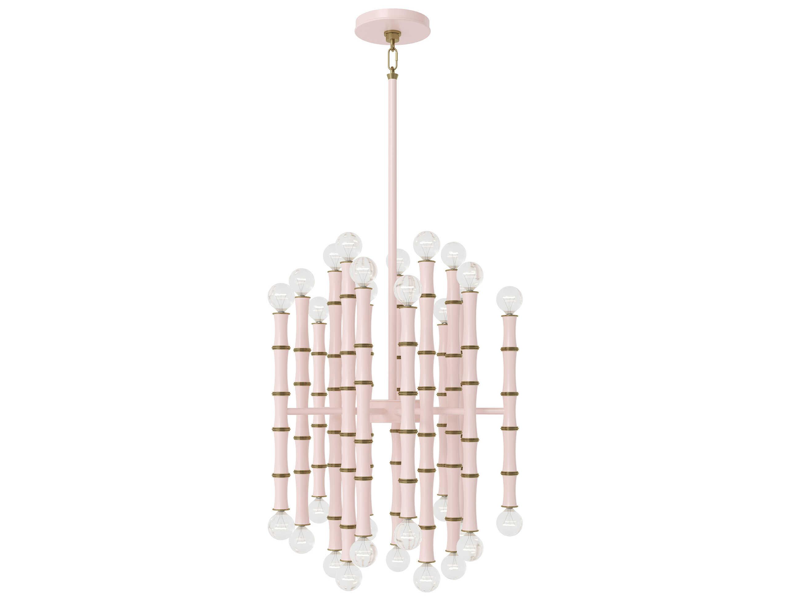 Robert Abbey Kane 30-Light Rose Water Pink Pendant