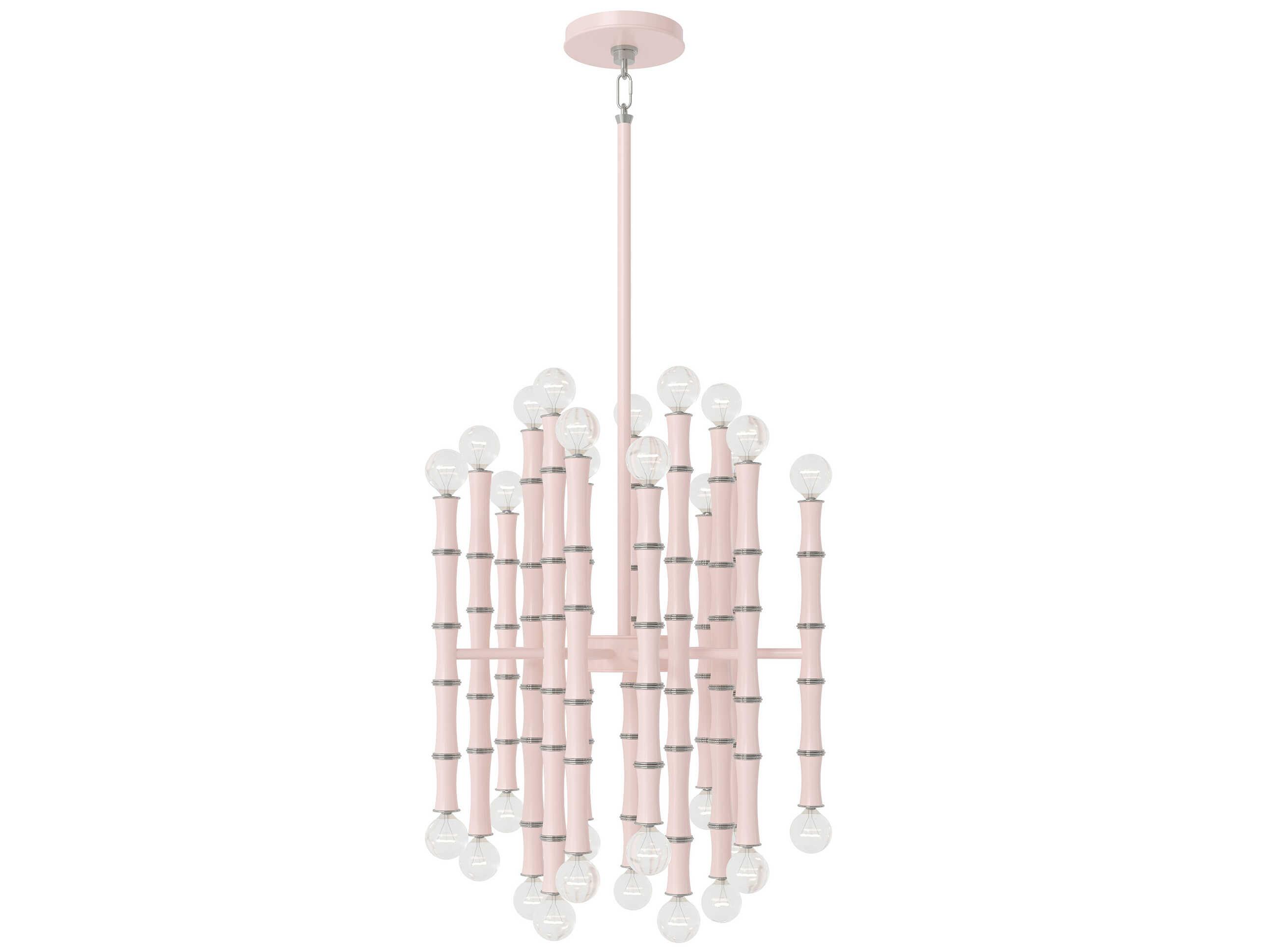 Robert Abbey Kane 30-Light Rose Water Pink Pendant