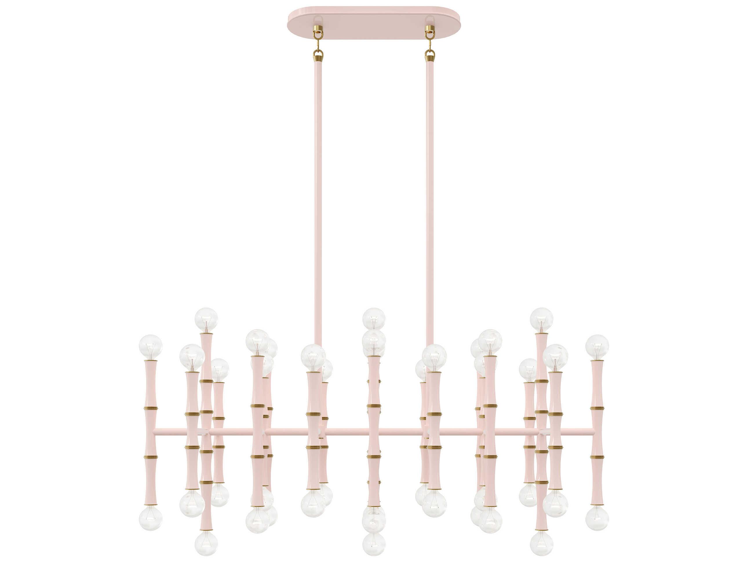 Robert Abbey Kane 42-Light Rose Water Pink Island Pendant