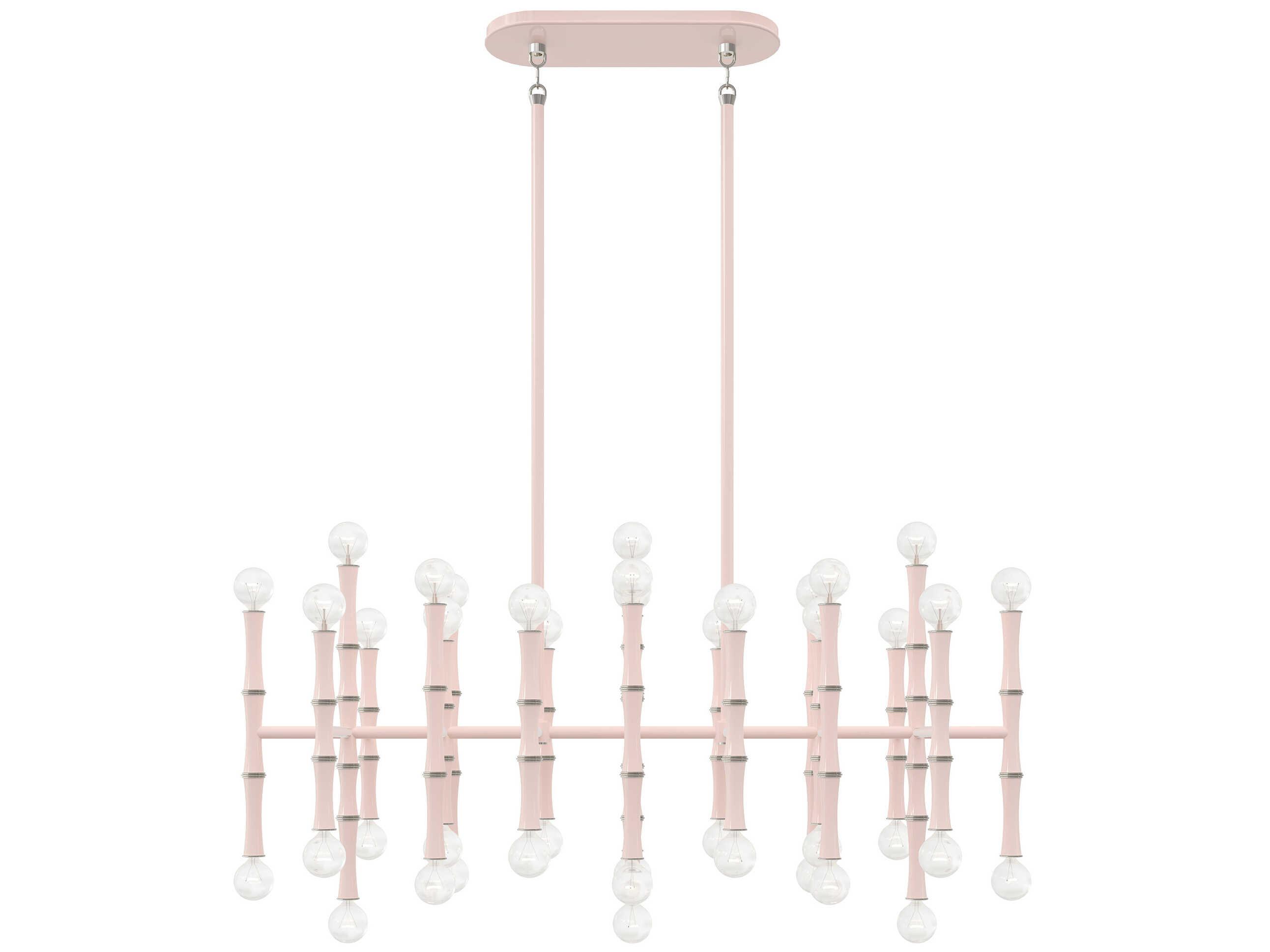 Robert Abbey Kane 42-Light Rose Water Pink Island Pendant