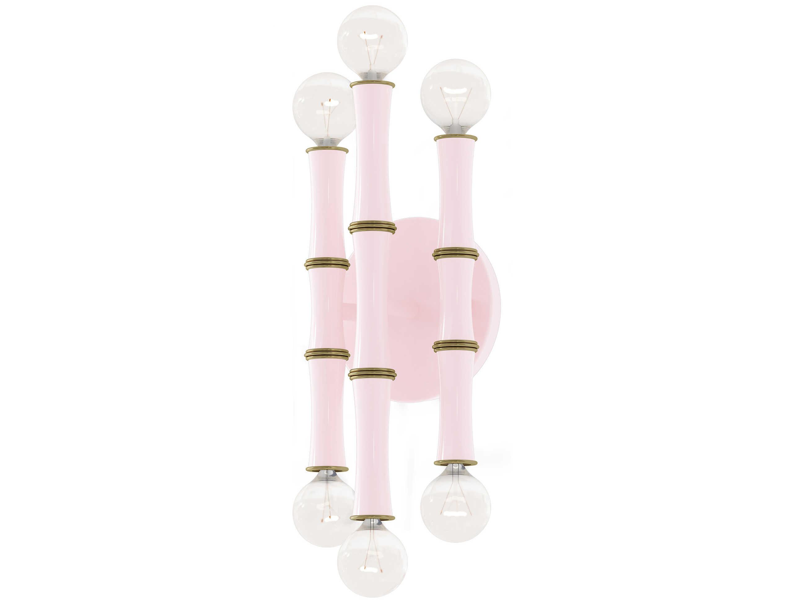 Robert Abbey Kane 6-Light Rose Water Pink Wall Sconce