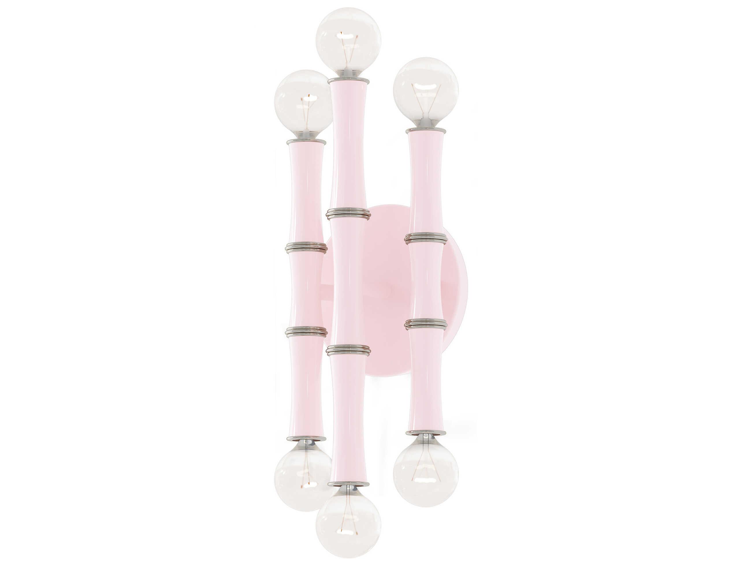 Robert Abbey Kane 6-Light Rose Water Pink Wall Sconce
