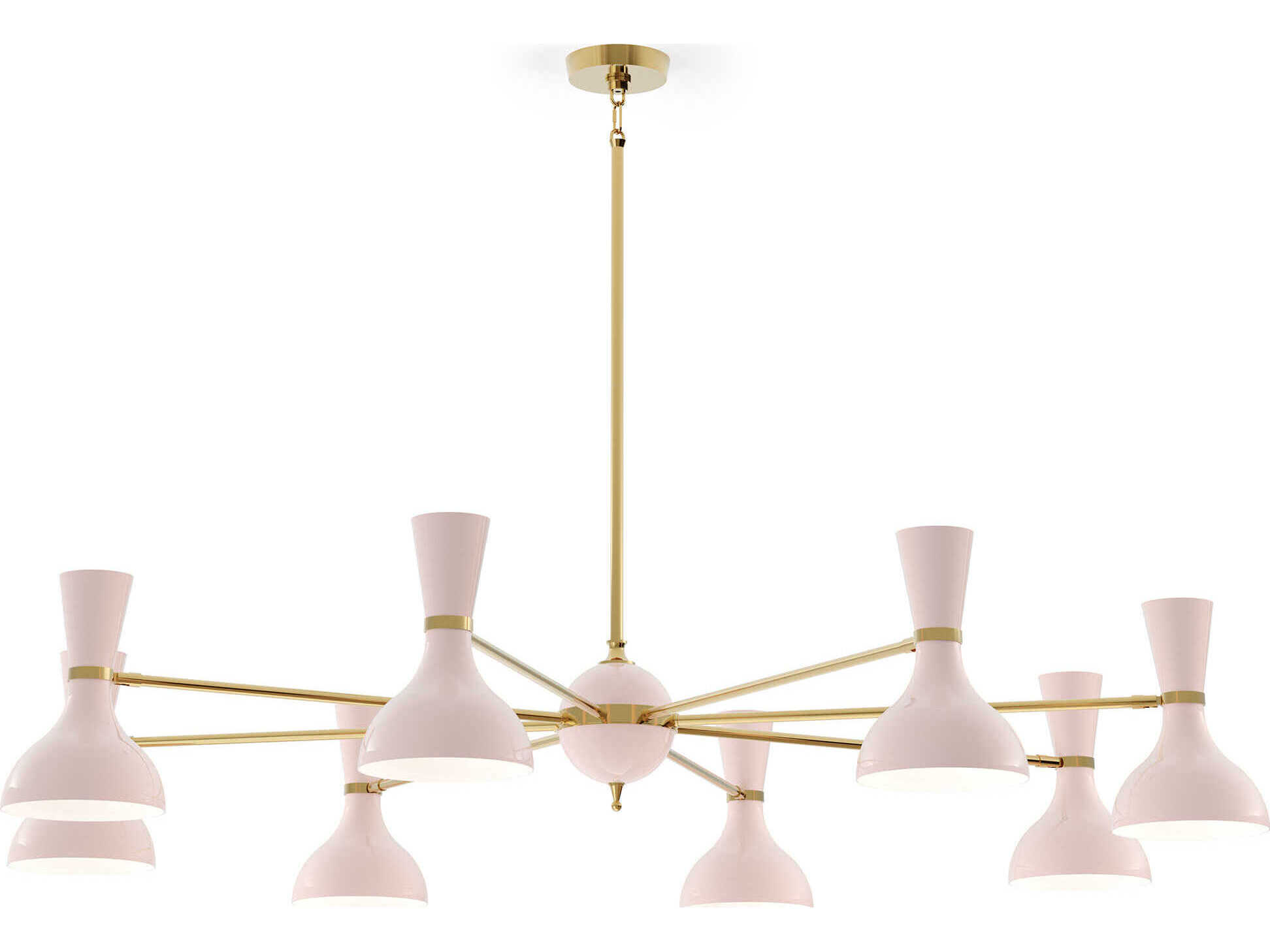 Robert Abbey Clare 8-Light Rose Water Pink Chandelier