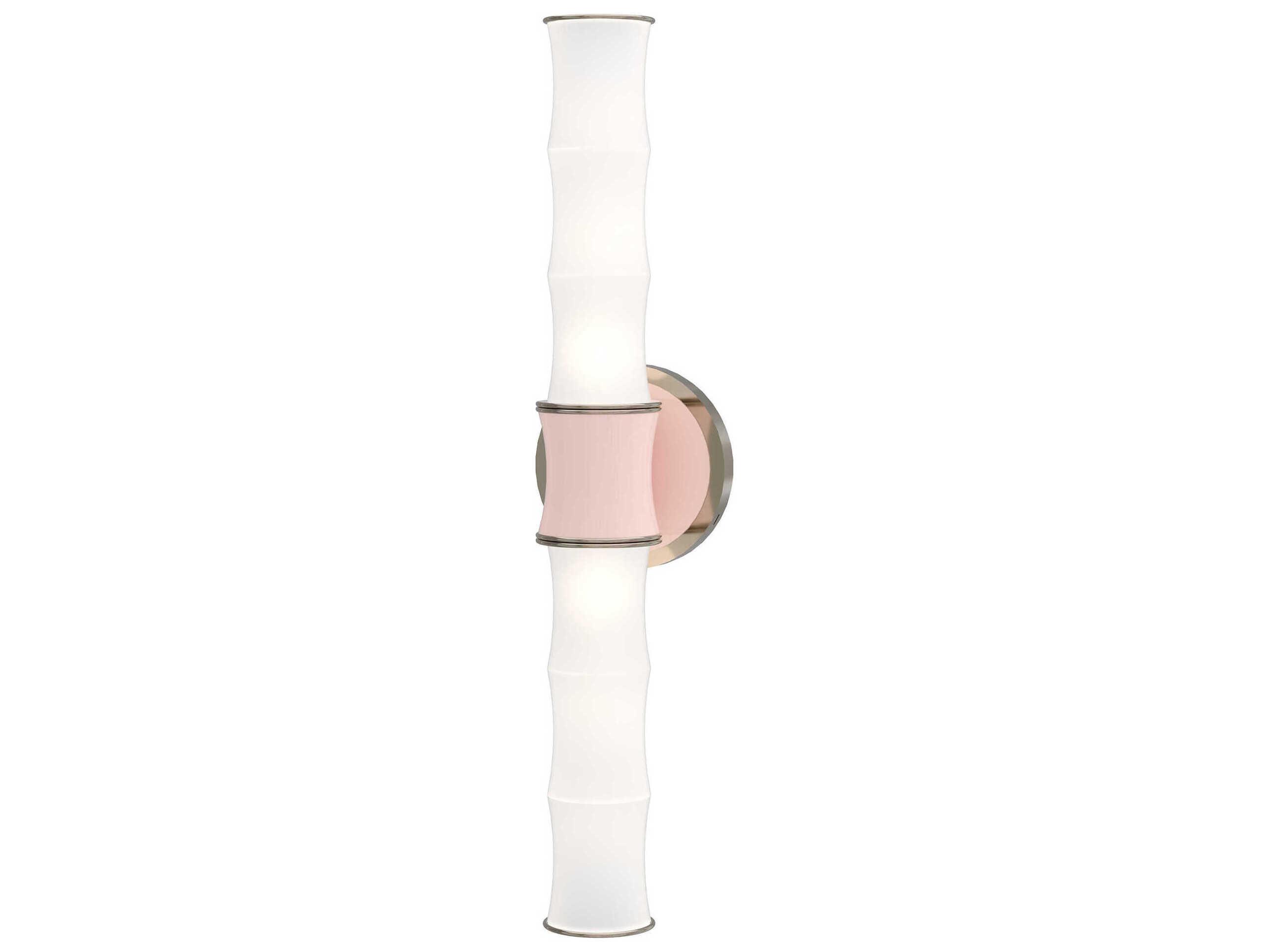 Robert Abbey Kane 2-Light Rose Water Pink Wall Sconce
