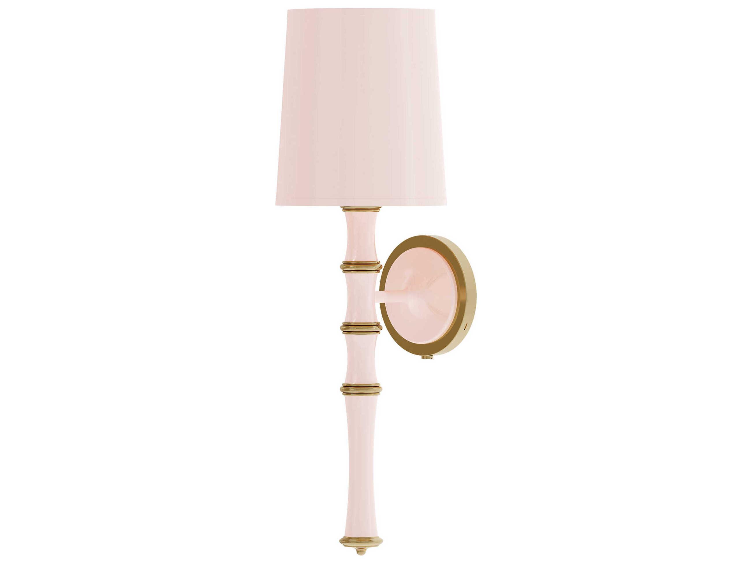 Robert Abbey Kane 1-Light Rose Water Pink Wall Sconce