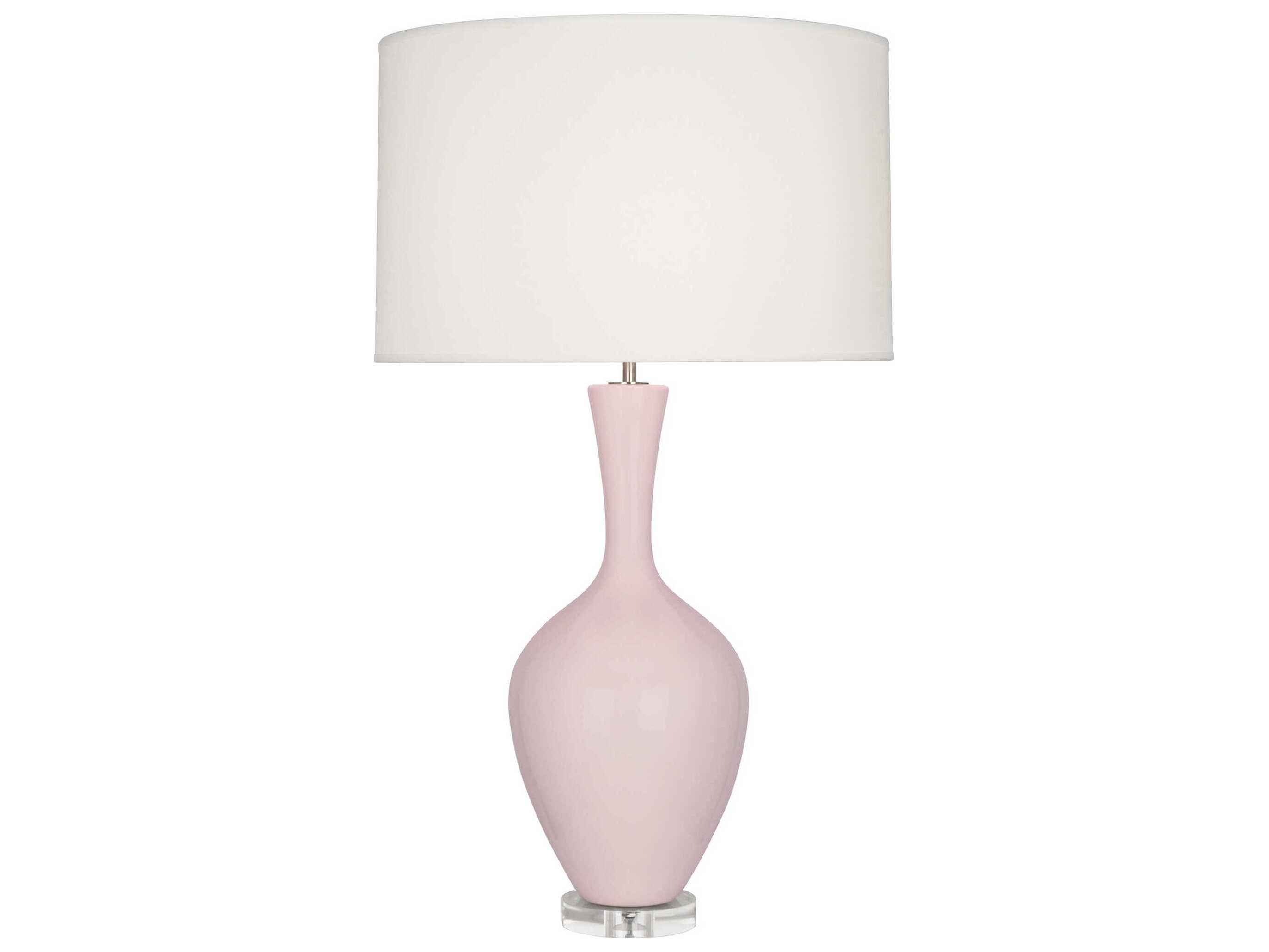 Robert Abbey Audrey Rose Water Glazed Pink Buffet Lamp