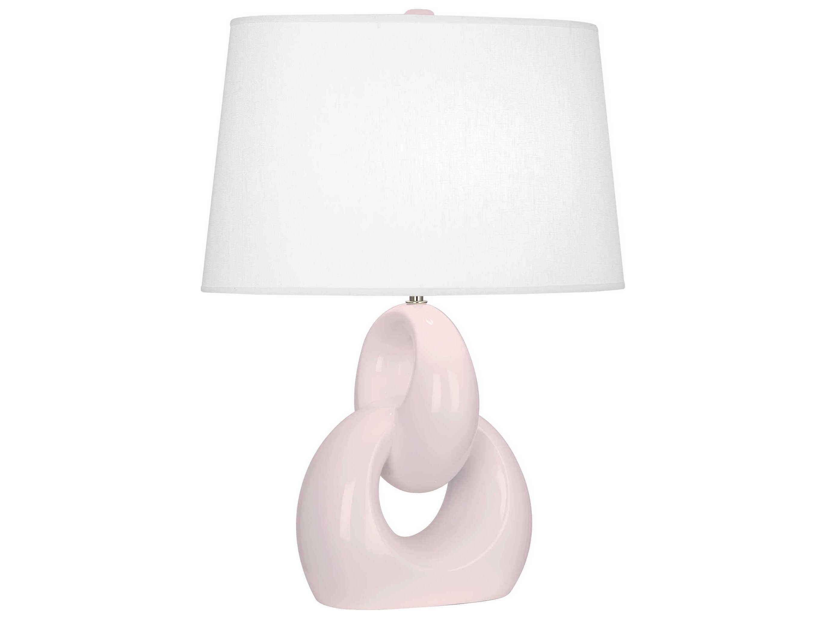 Robert Abbey Fusion Rose Water Glazed Polished Nickel Buffet Lamp