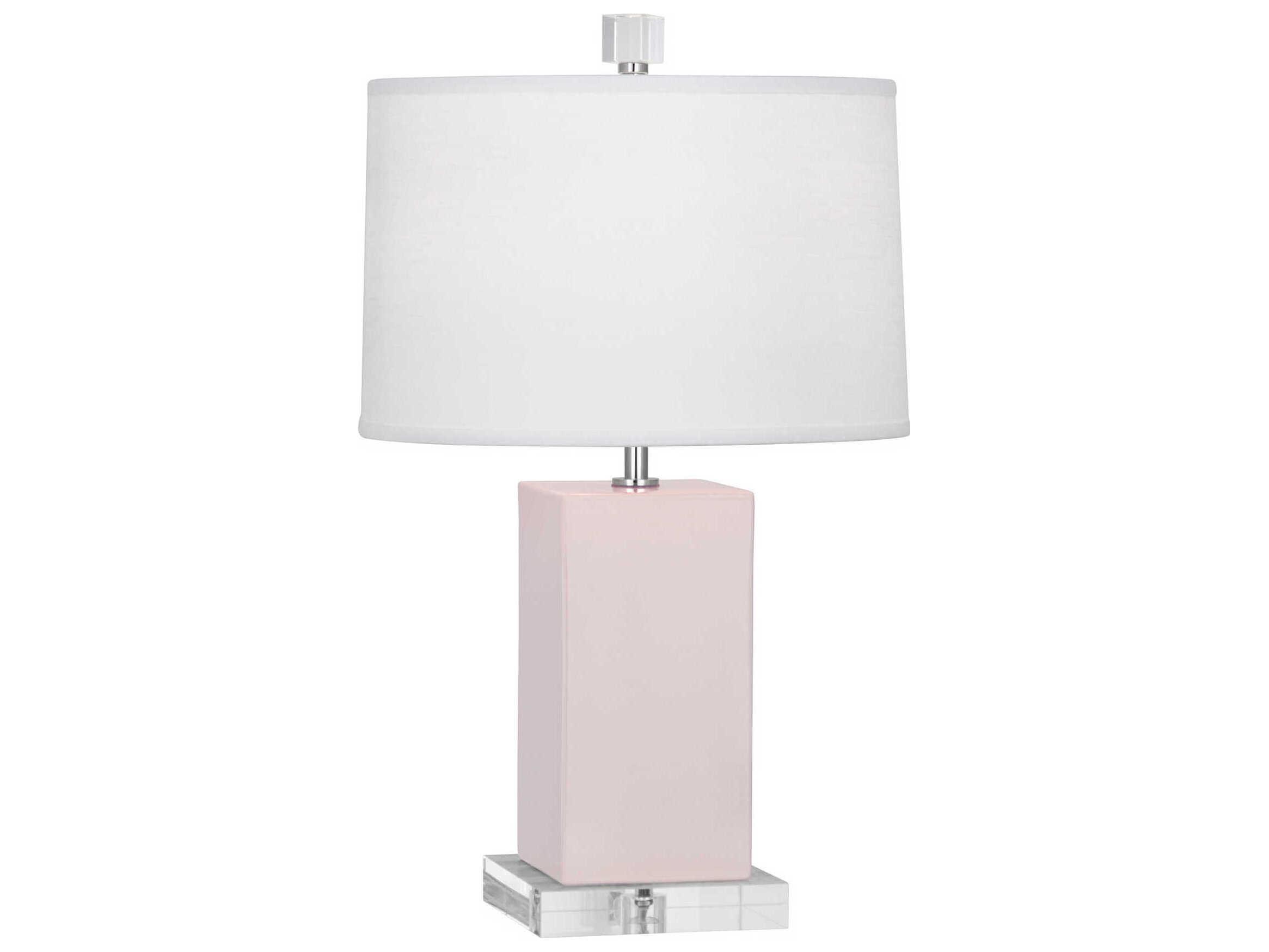 Robert Abbey Harvey Rose Water Glazed Pink Table Lamp