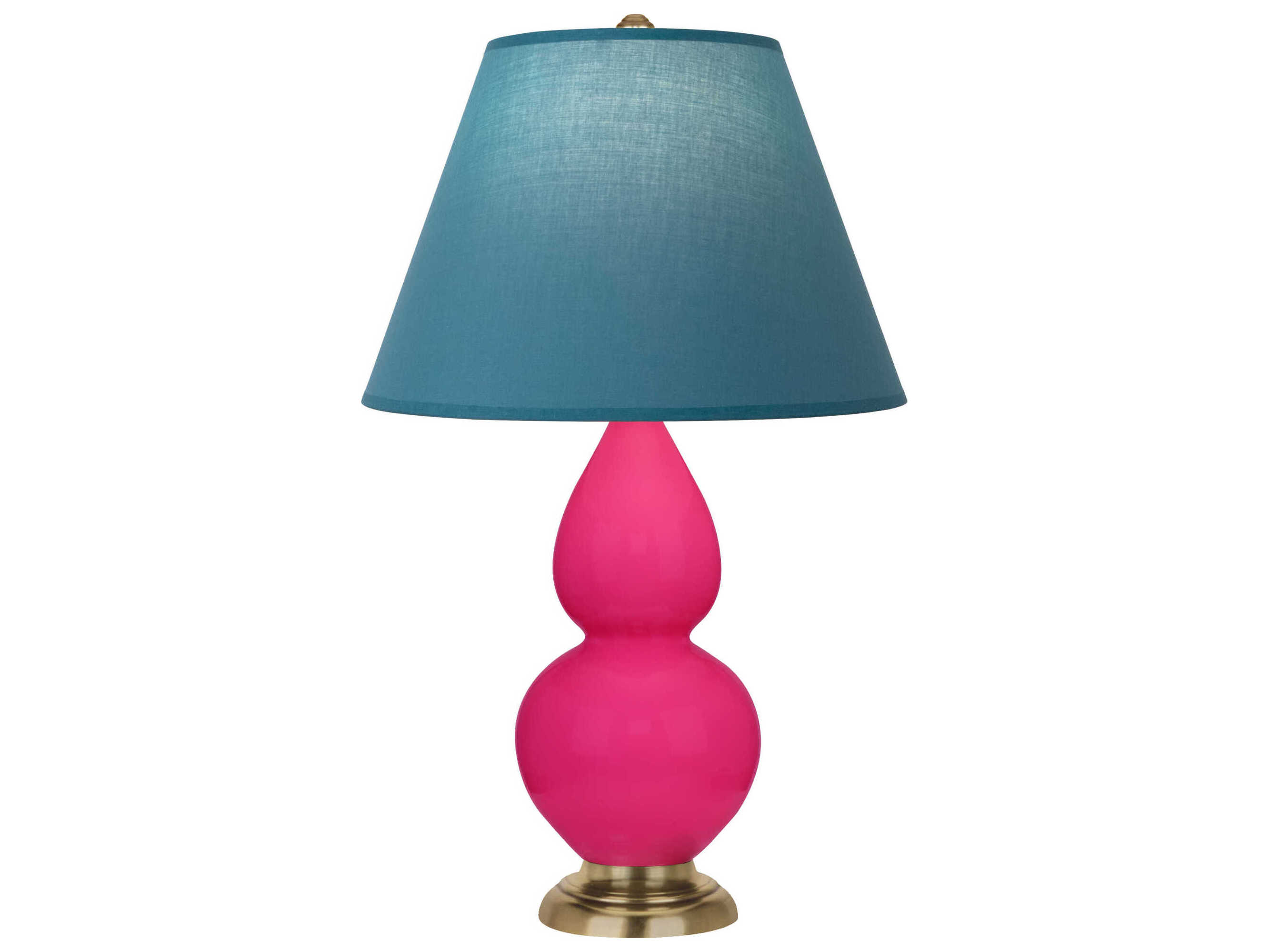 Robert Abbey Small Double Gourd Razzle Rose Glazed Pink Table Lamp
