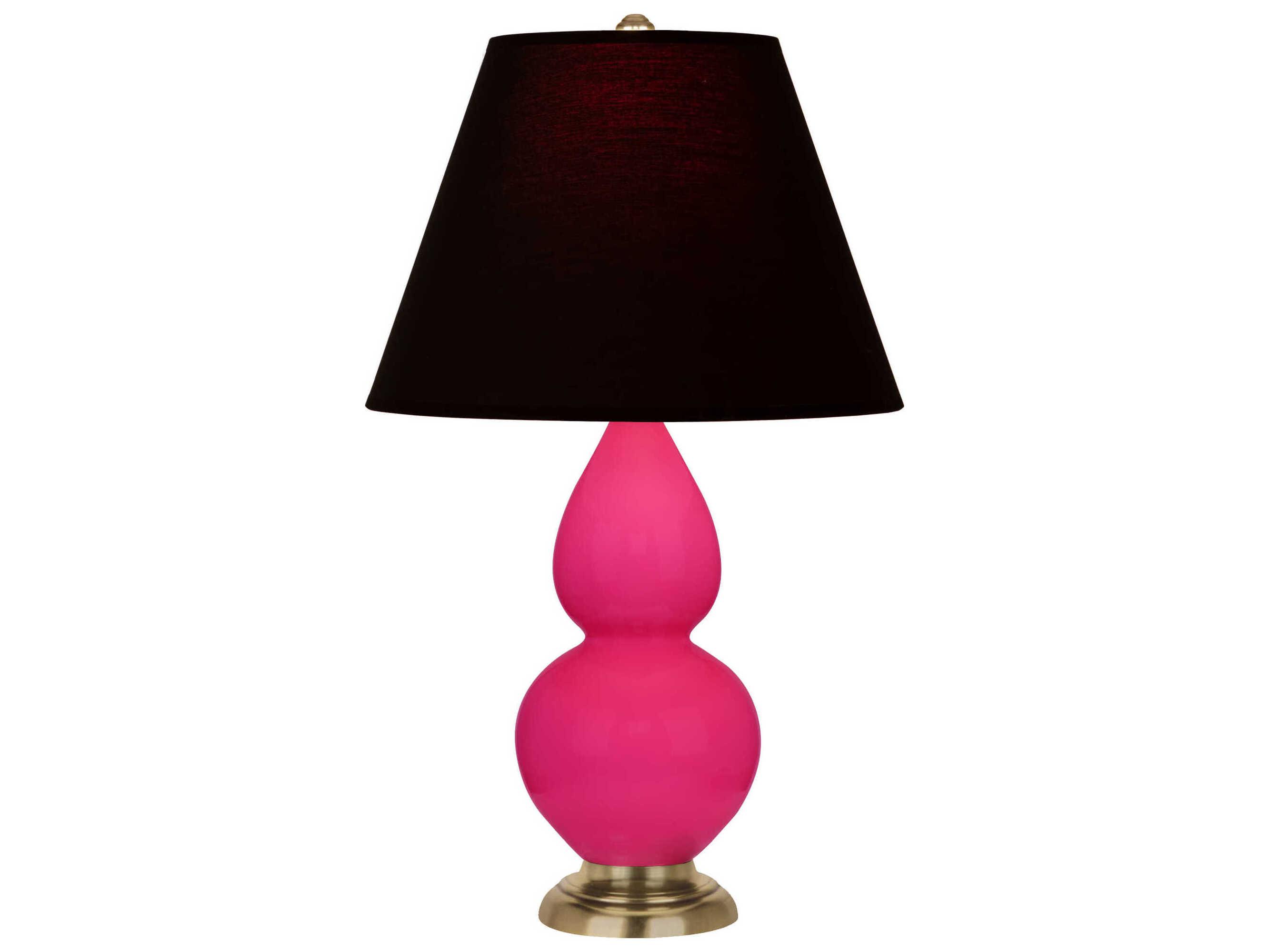 Robert Abbey Small Double Gourd Razzle Rose Glazed Pink Table Lamp