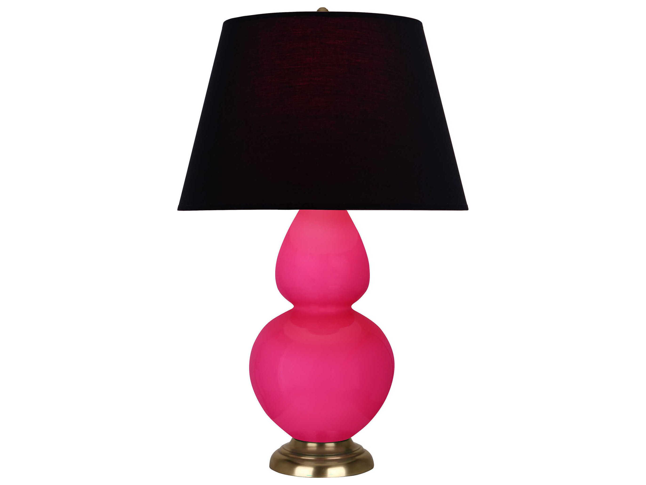 Robert Abbey Double Gourd Razzle Rose Glazed Pink Buffet Lamp