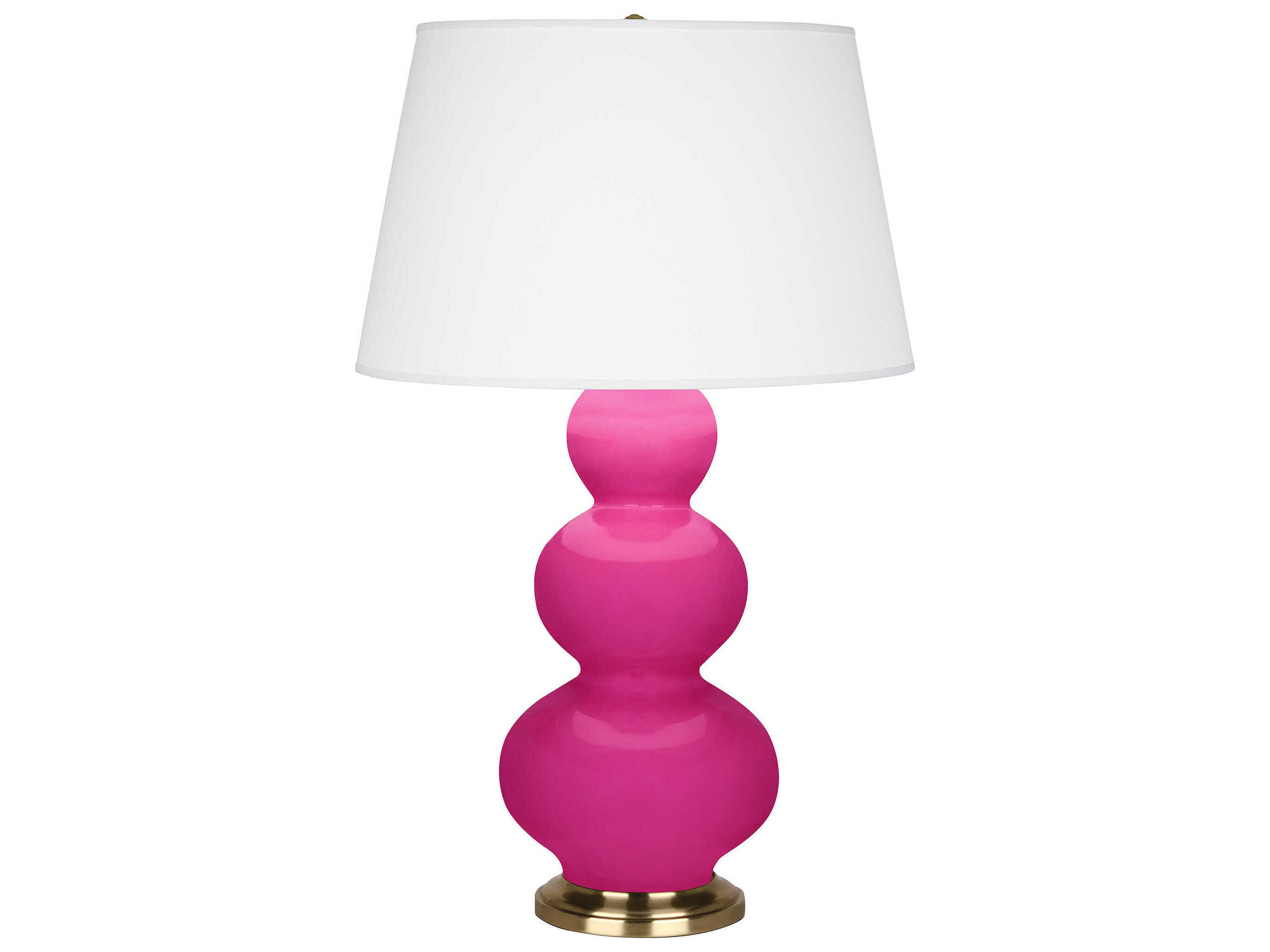 Robert Abbey Triple Gourd Razzle Rose Glazed Pink Buffet Lamp