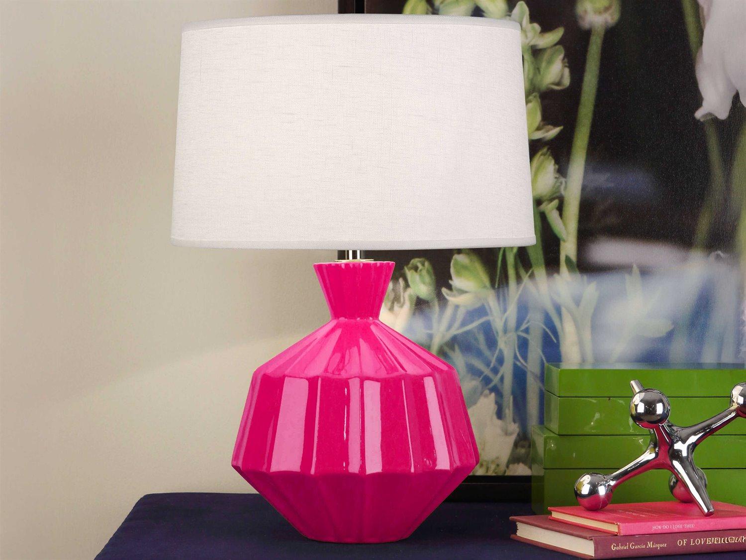 Robert Abbey Orion Razzle Rose Glazed Pink Table Lamp