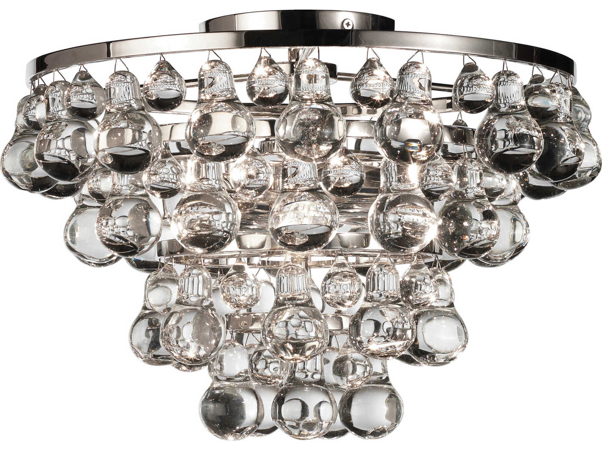 Robert Abbey Bling 2-Light Polished Nickel Tiered Flush Mount