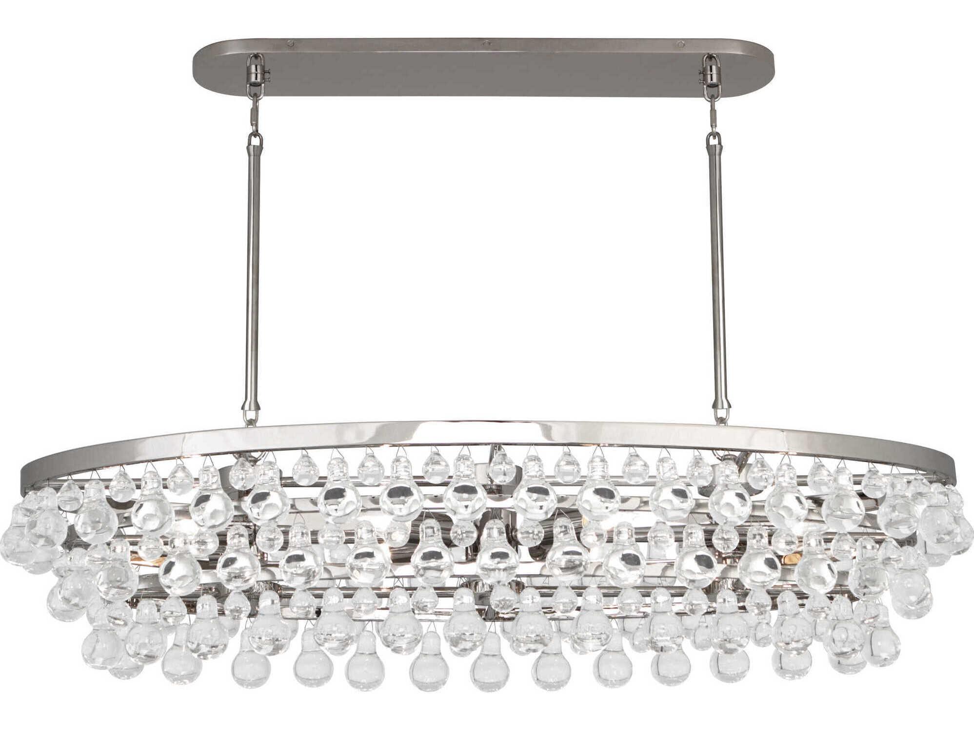 Robert Abbey Bling 8-Light Polished Nickel Tiered Island Pendant