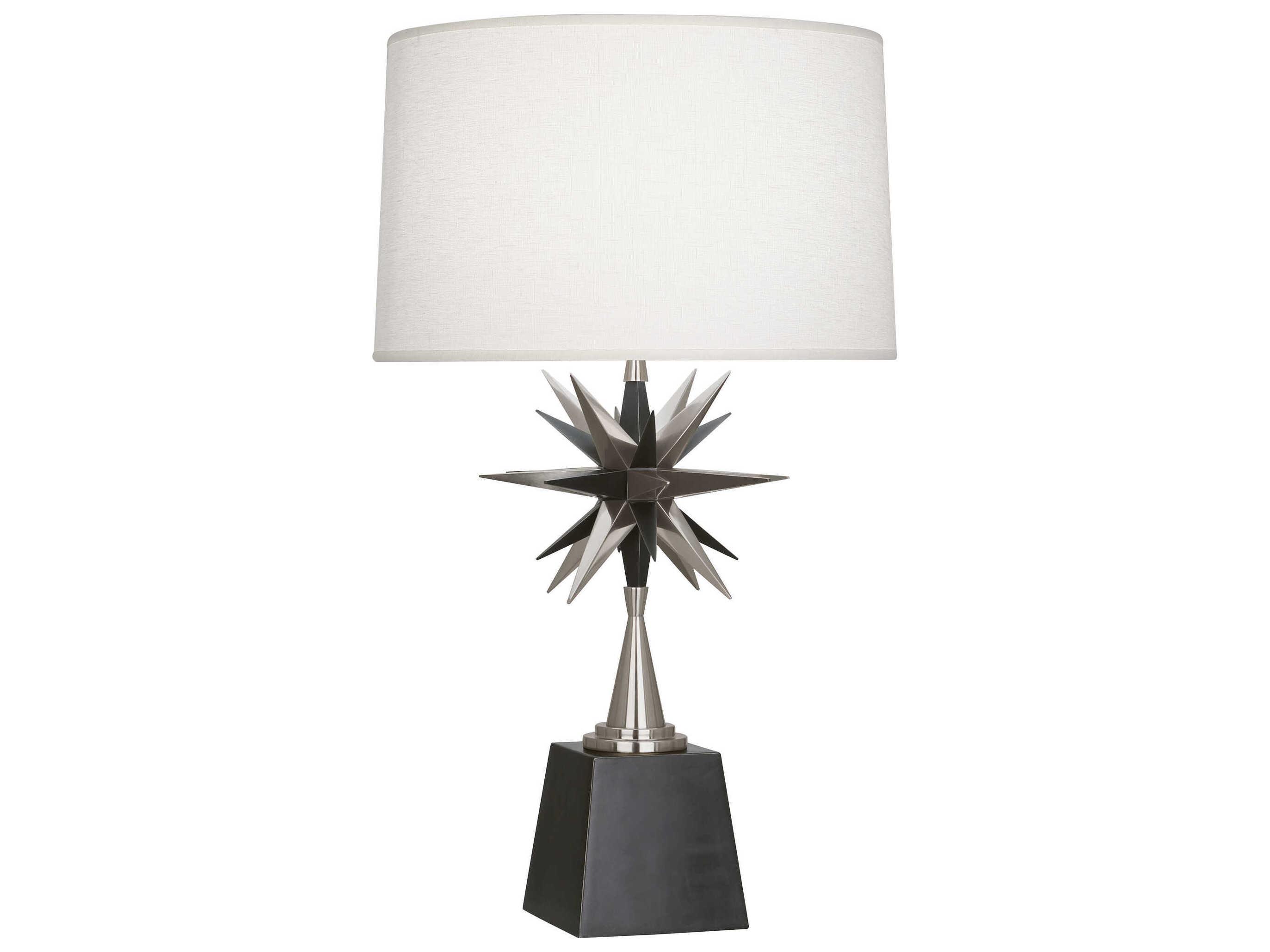 Robert Abbey Cosmos Deep Patina Bronze Antique Silver Buffet Lamp