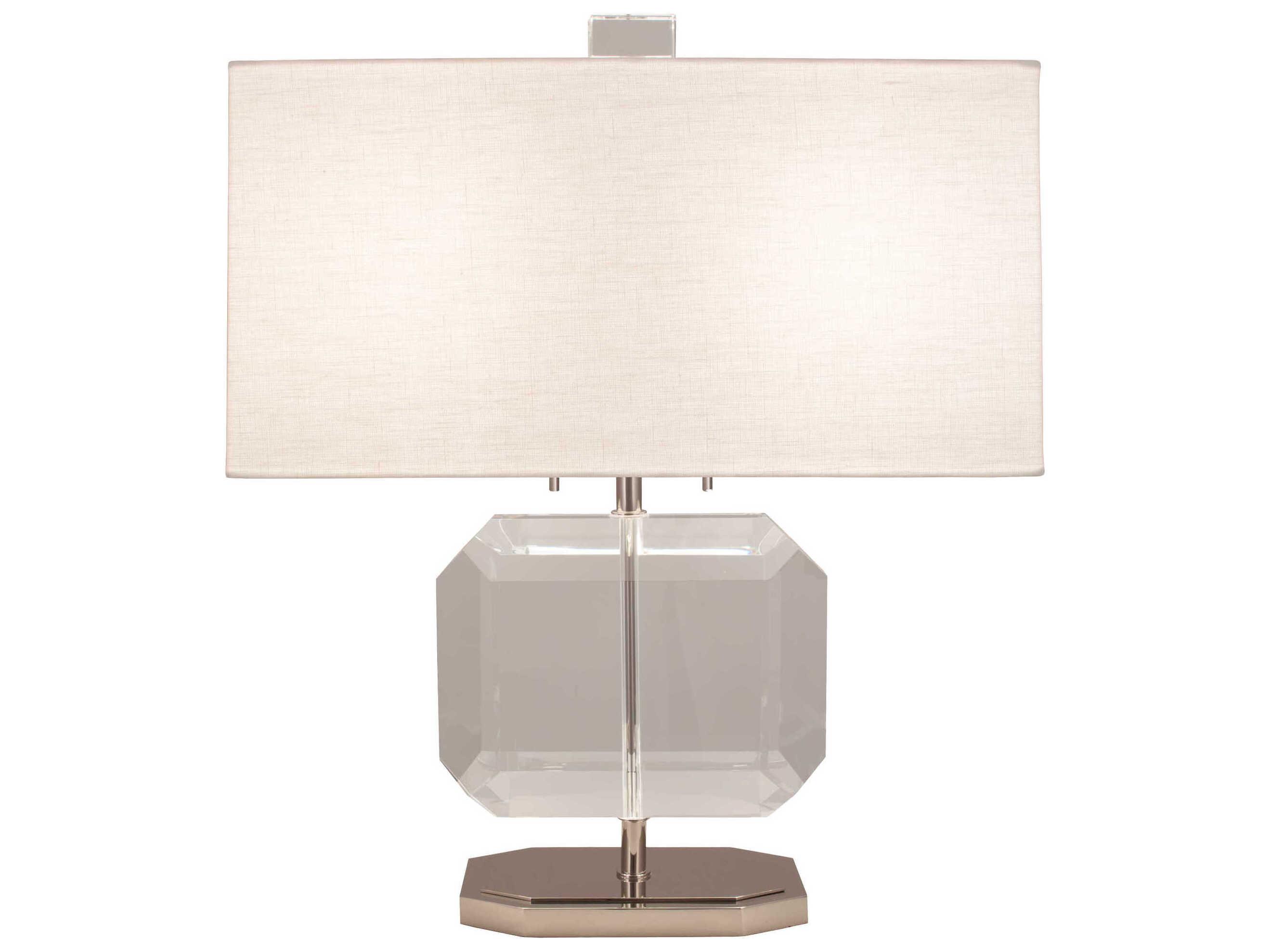Robert Abbey Jacqueline Polished Nickel Clear Crystal Table Lamp