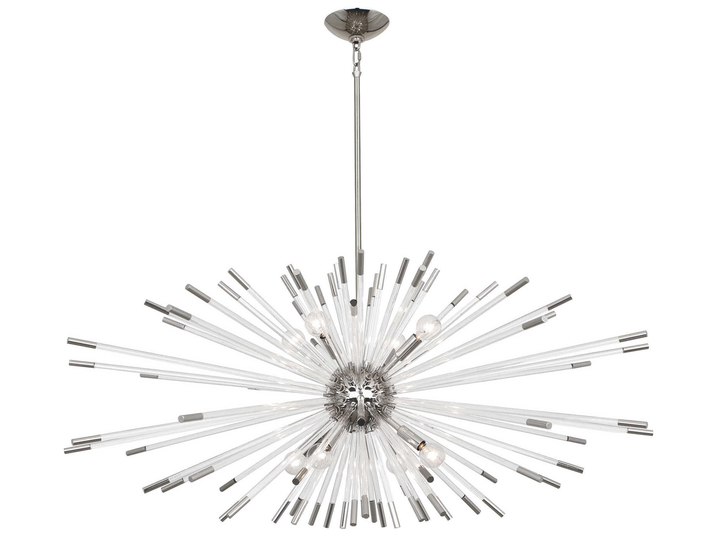 Robert Abbey Andromeda 8-Light Polished Nickel Sputnik Chandelier