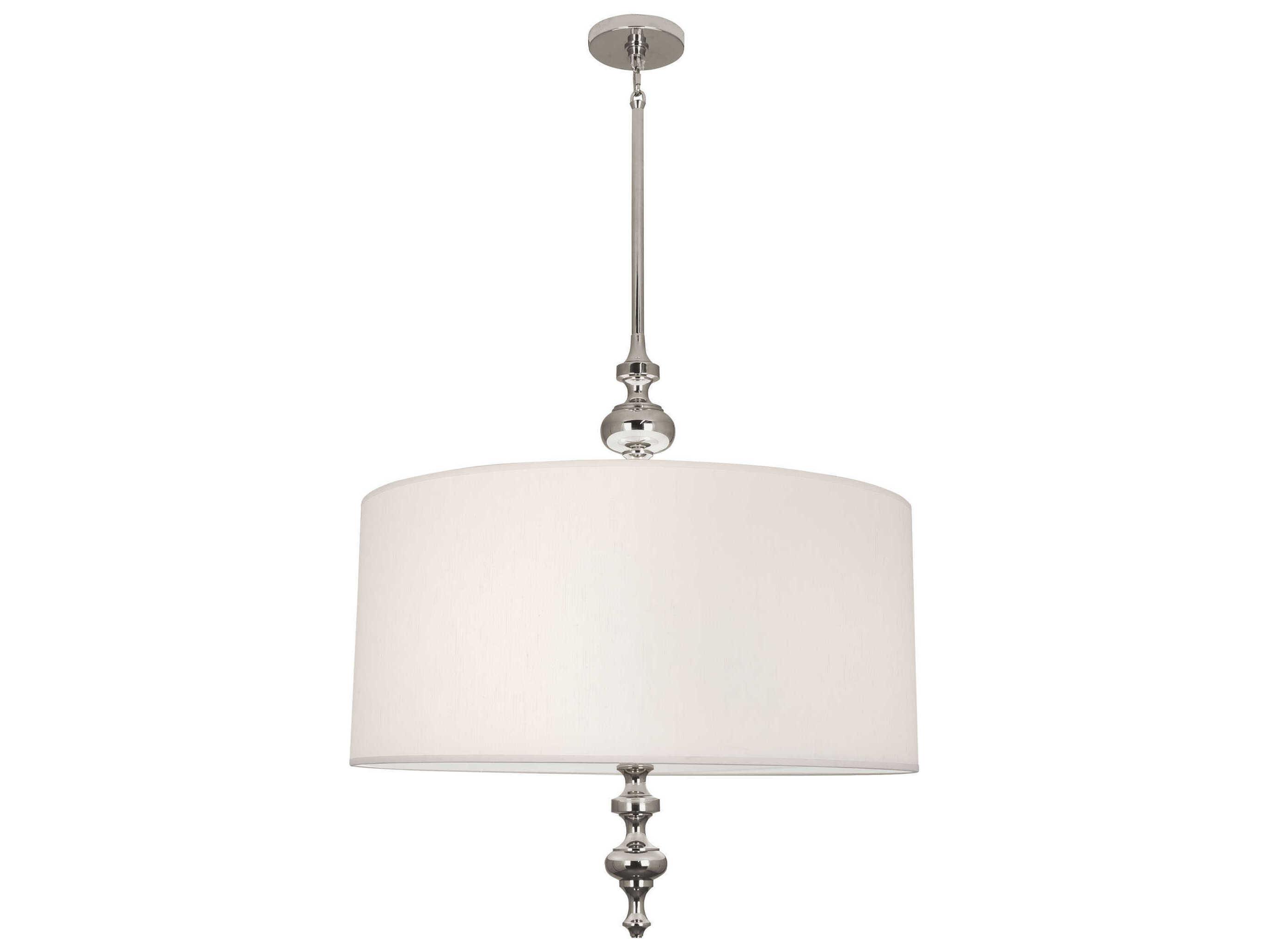 Robert Abbey Arthur 3-Light Polished Nickel Drum Pendant