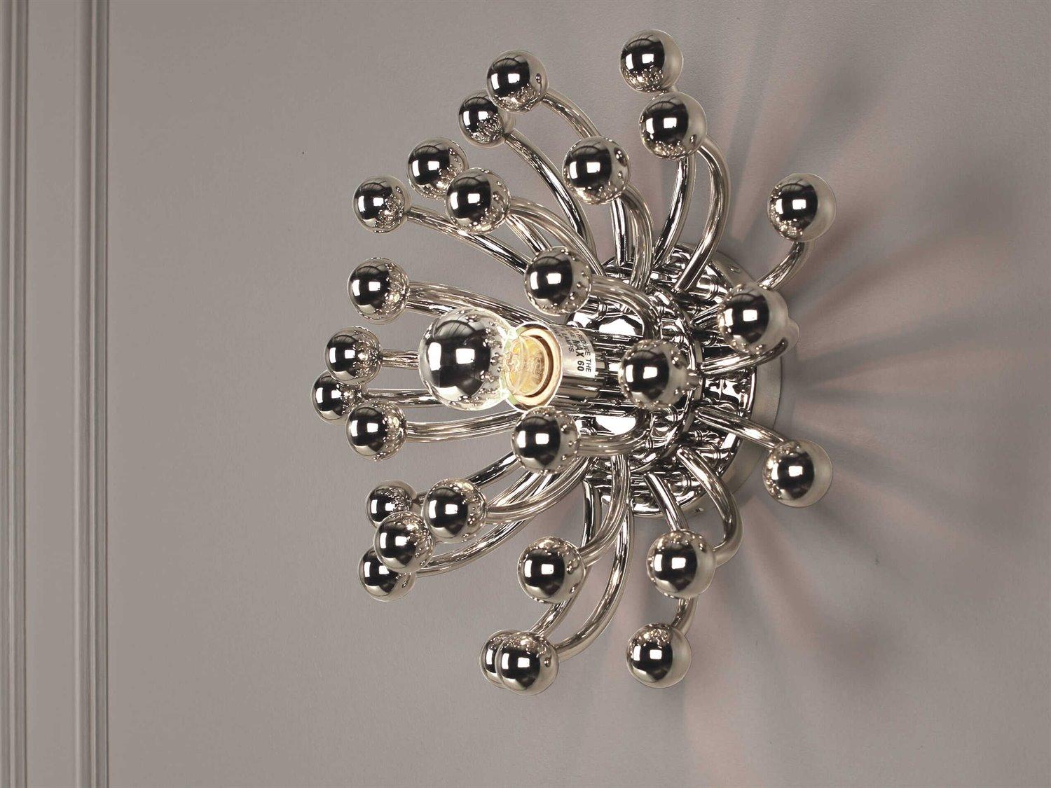 Robert Abbey Anemone 1-Light Polished Nickel Flush Mount