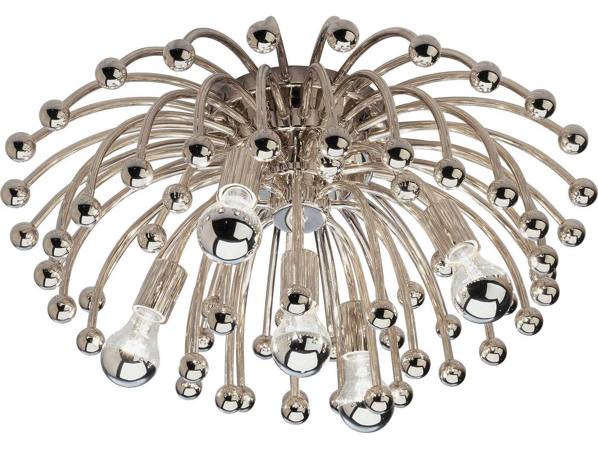 Robert Abbey Anemone 5-Light Polished Nickel Flush Mount
