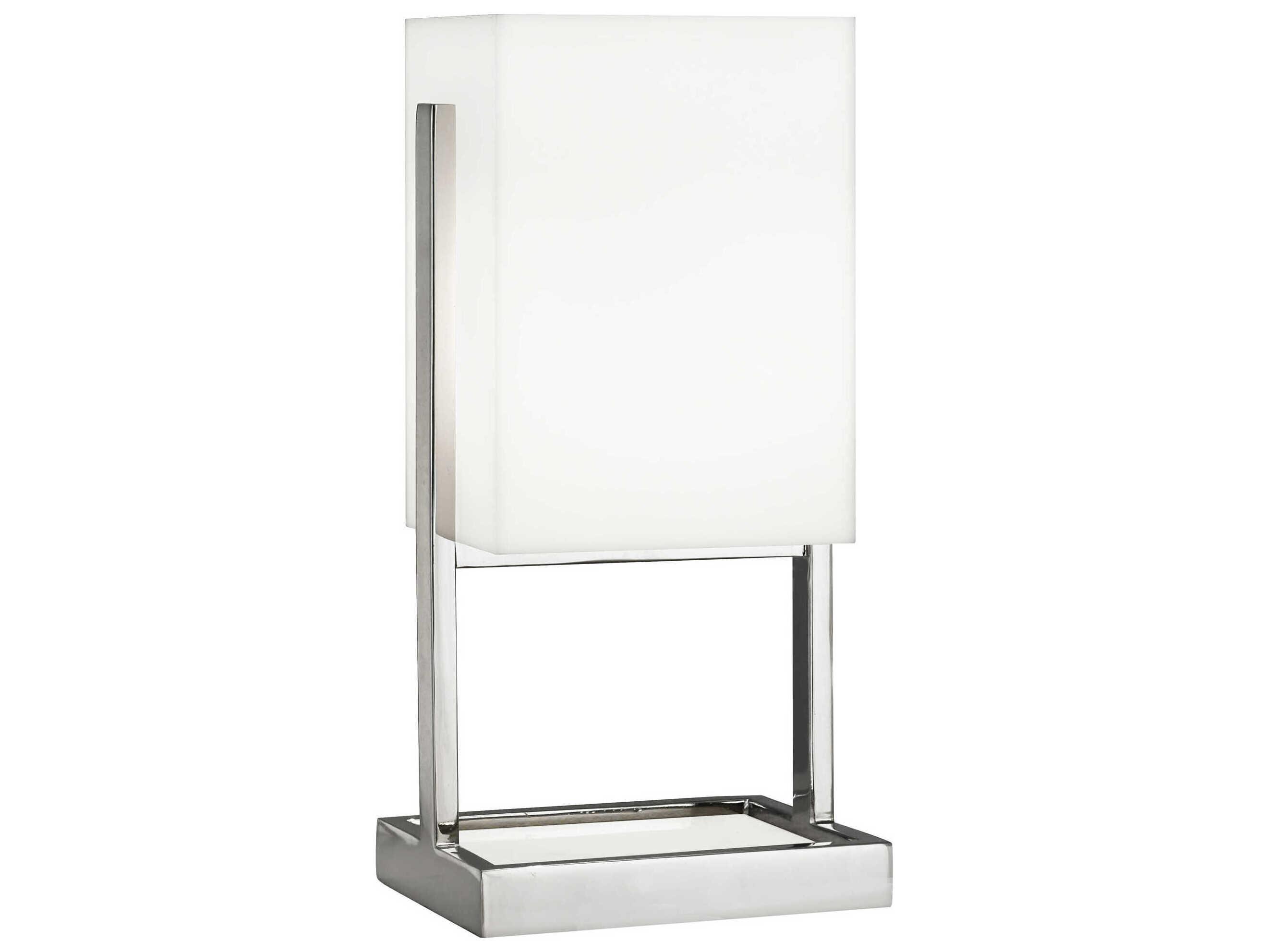 Robert Abbey Nikole Polished Nickel White Marble Table Lamp