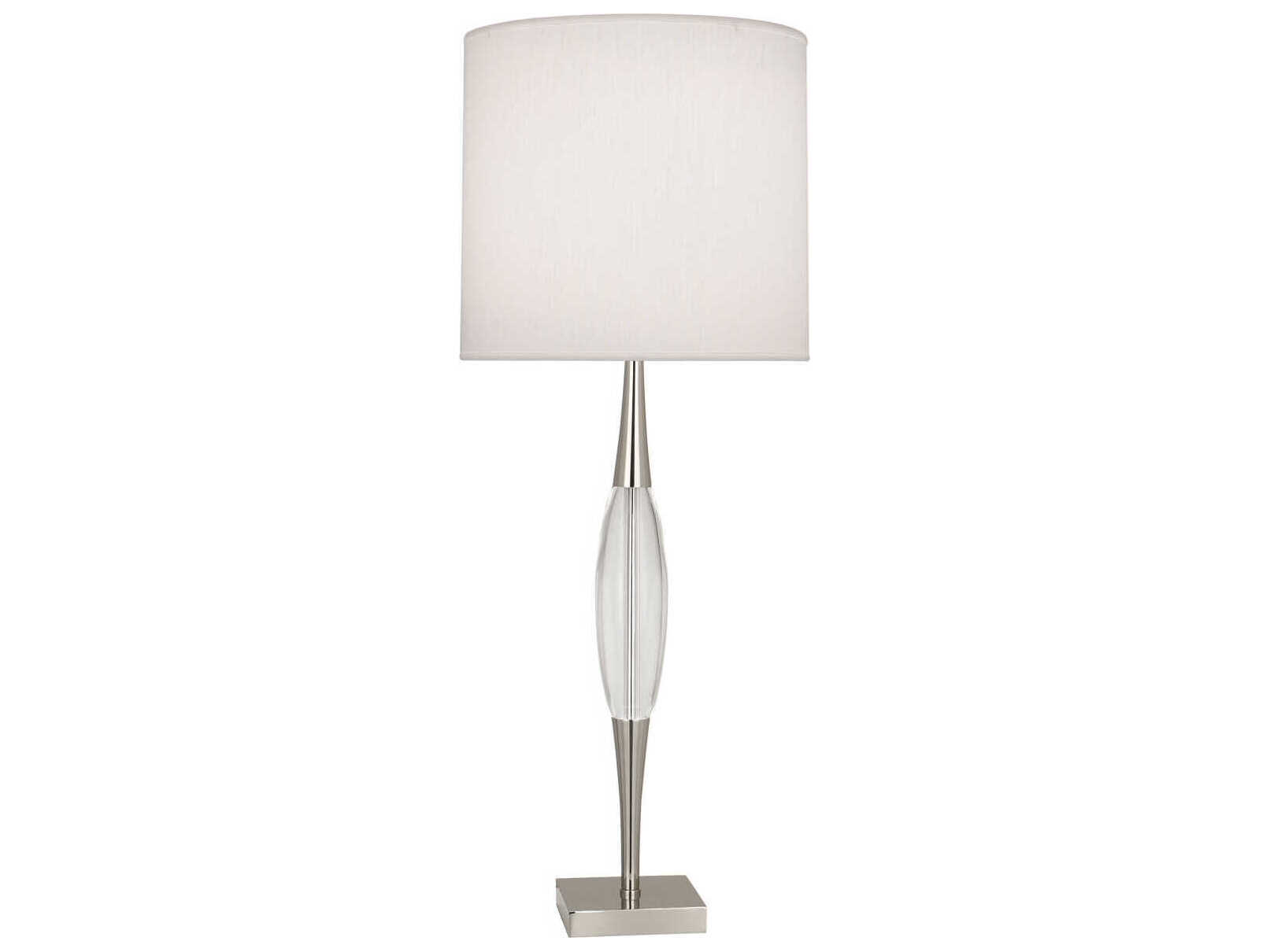 Robert Abbey Juno Polished Nickel Clear Crystal Buffet Lamp