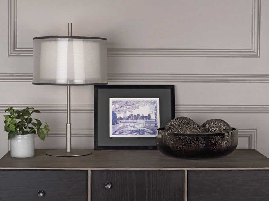 Robert Abbey Saturnia Stainless Steel Table Lamp