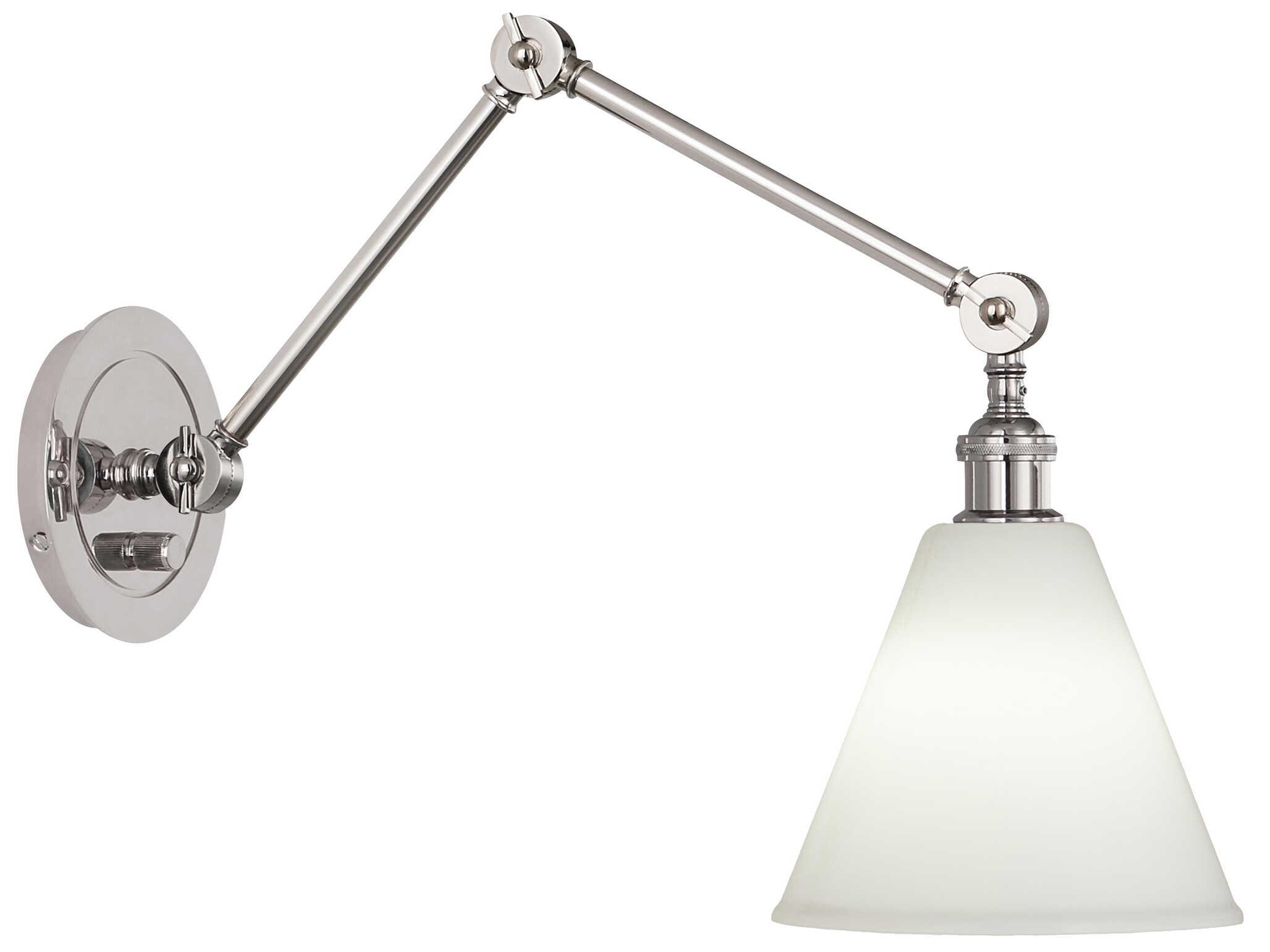 Robert Abbey Alloy 1-Light Polished Nickel Swing Wall Sconce