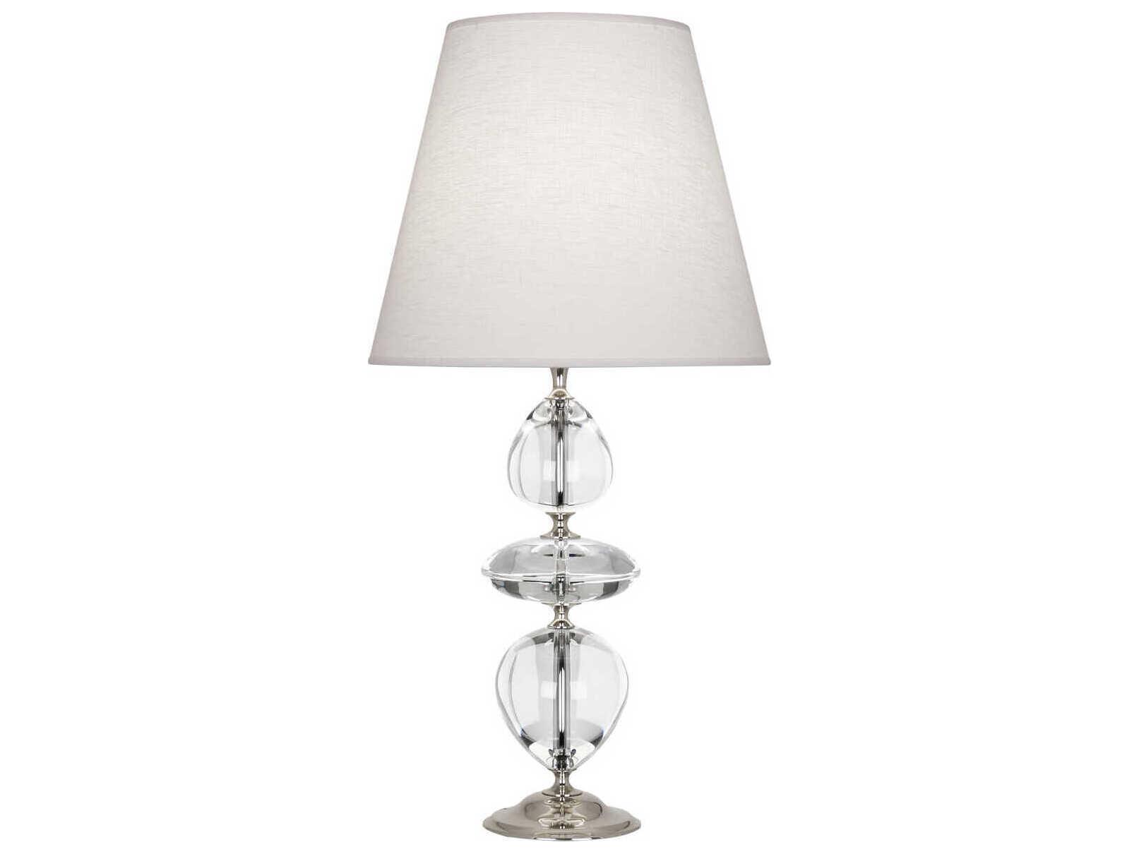 Robert Abbey Williamsburg Orlando Clear Crystal Polished Nickel Buffet Lamp
