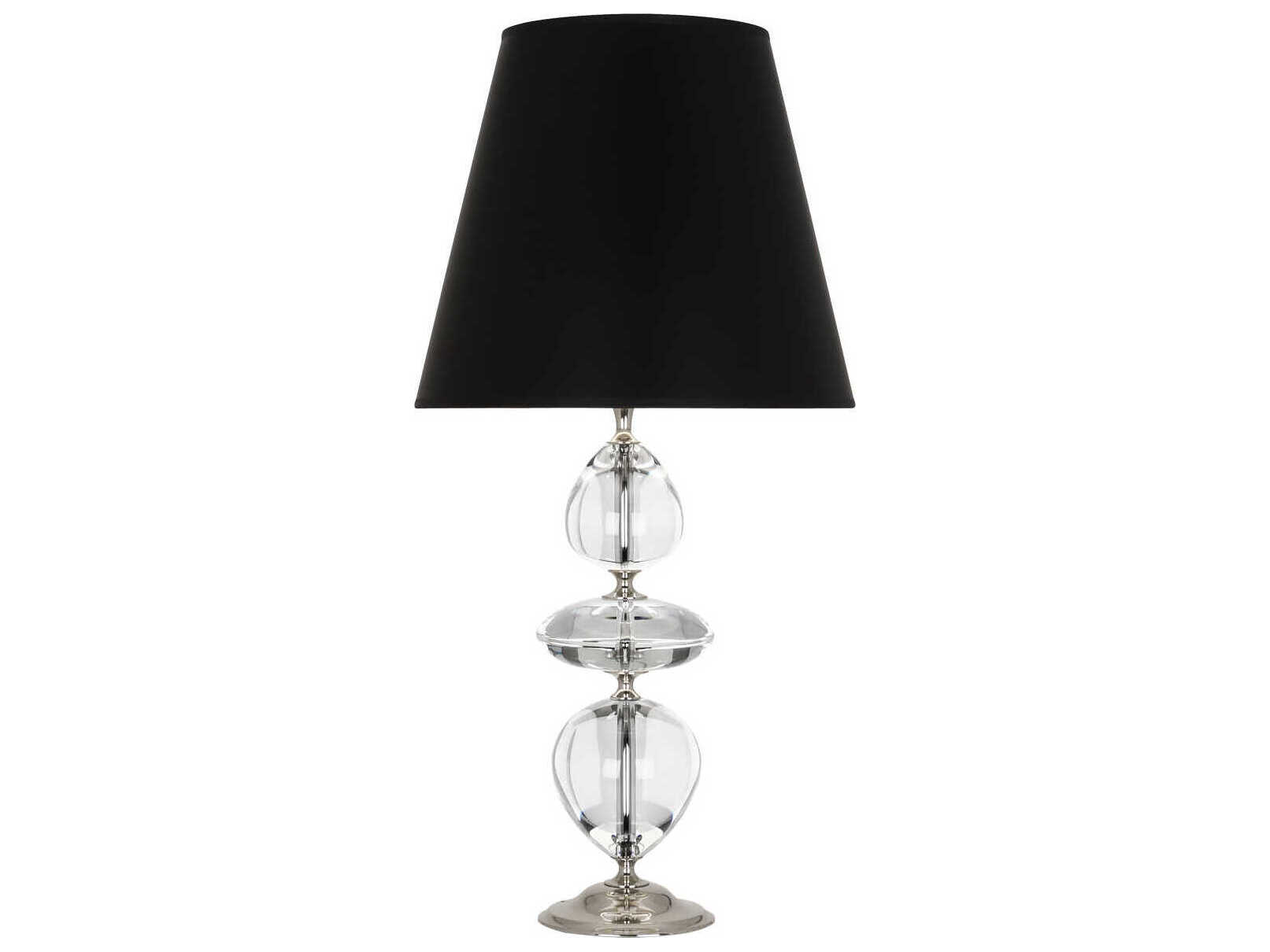 Robert Abbey Williamsburg Orlando Clear Crystal Polished Nickel Buffet Lamp