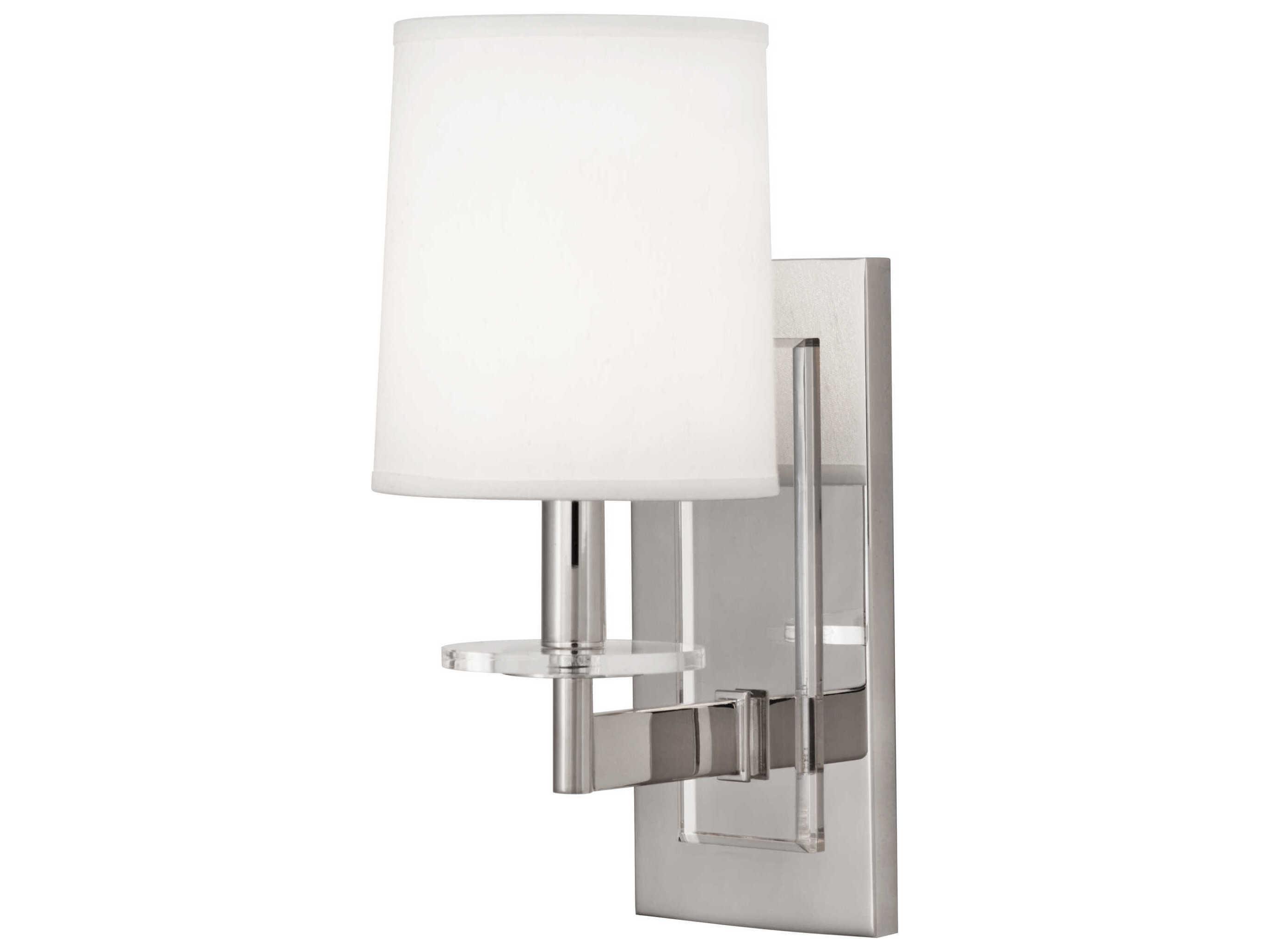 Robert Abbey Alice 1-Light Polished Nickel Lucite Wall Sconce