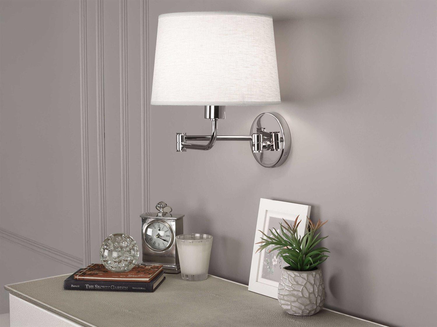 Robert Abbey Koleman 1-Light Polished Nickel Swing Wall Sconce