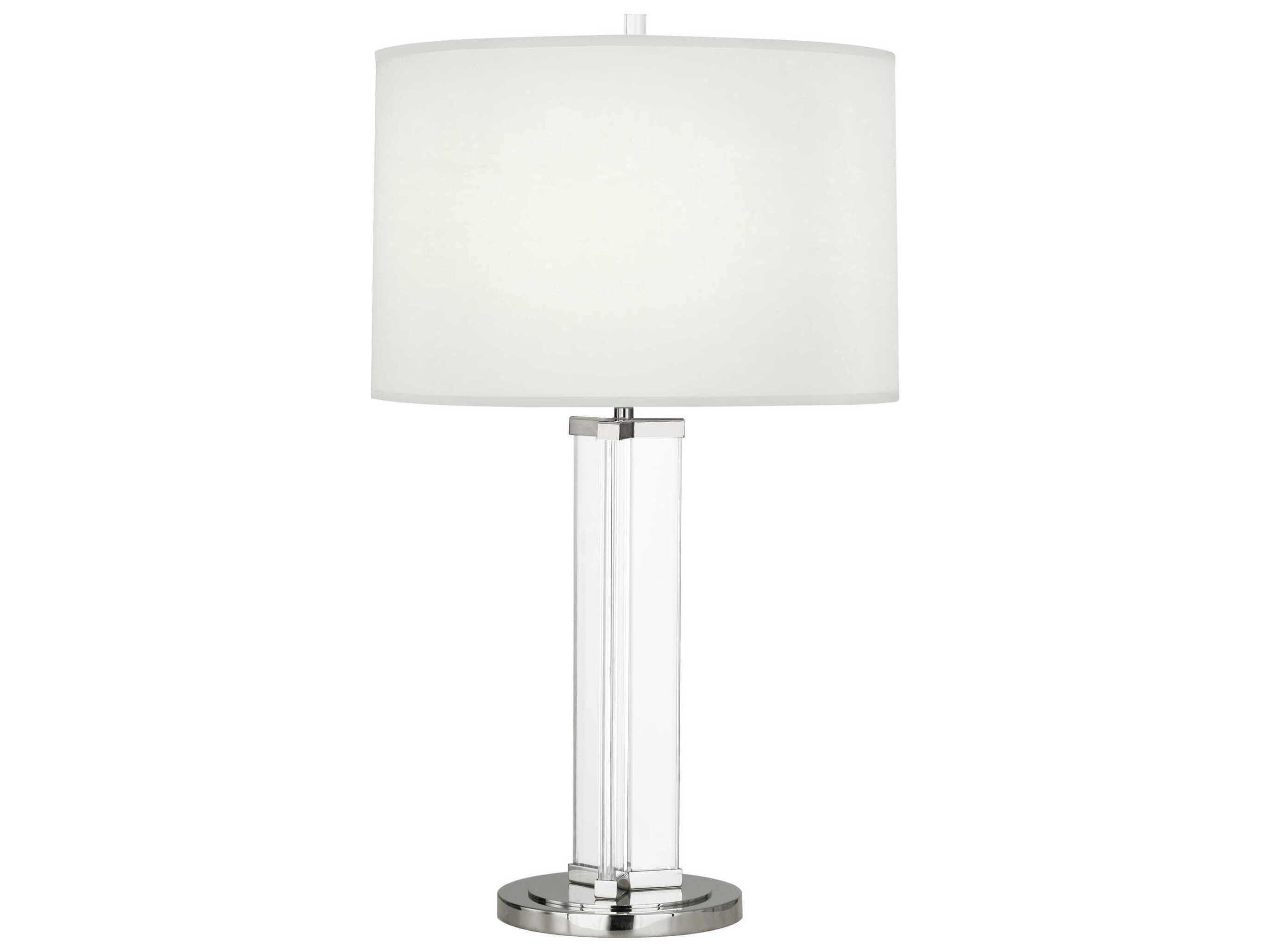 Robert Abbey Fineas Clear Glass Polished Nickel Buffet Lamp