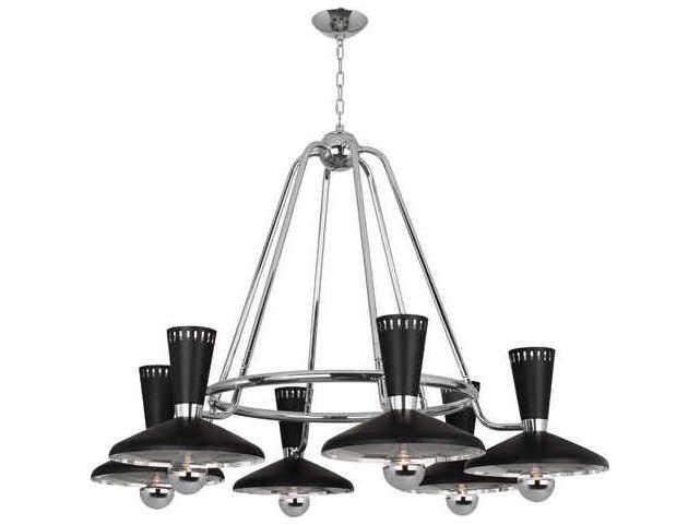Robert Abbey Vortex 6-Light Polished Nickel Chandelier