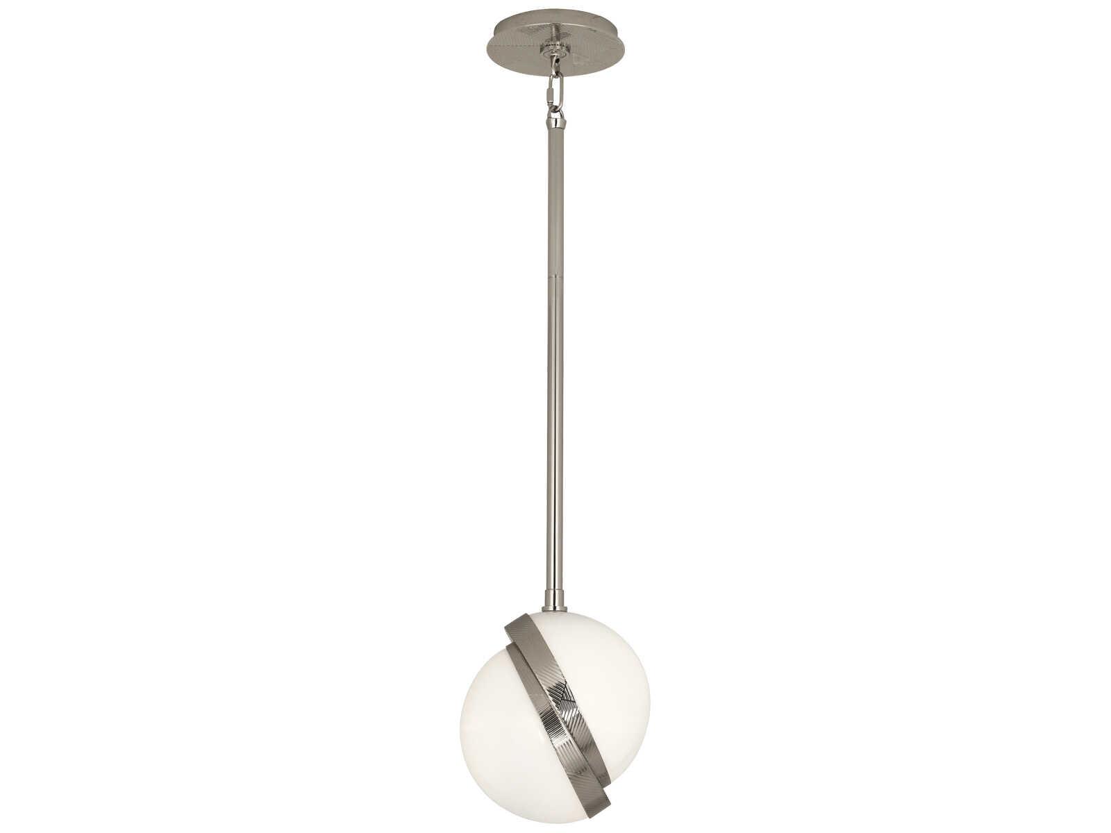 Robert Abbey Michael Berman Brut 1-Light Polished Nickel Globe Mini Pendant