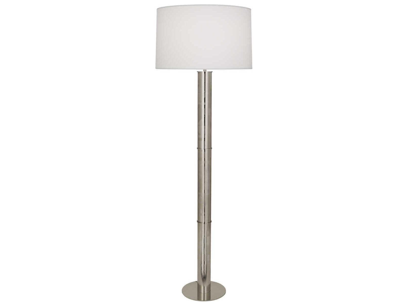 Robert Abbey Michael Berman Brut Polished Nickel Floor Lamp