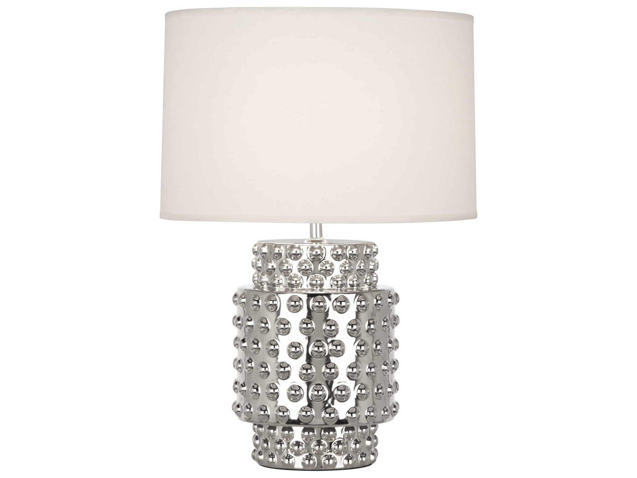 Robert Abbey Dolly Nickel Metallic Glaze Table Lamp