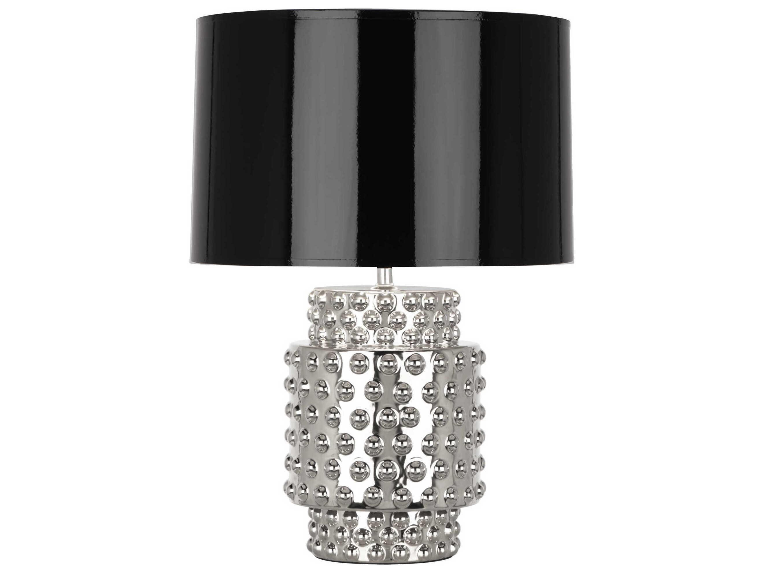 Robert Abbey Dolly Nickel Metallic Glaze Table Lamp