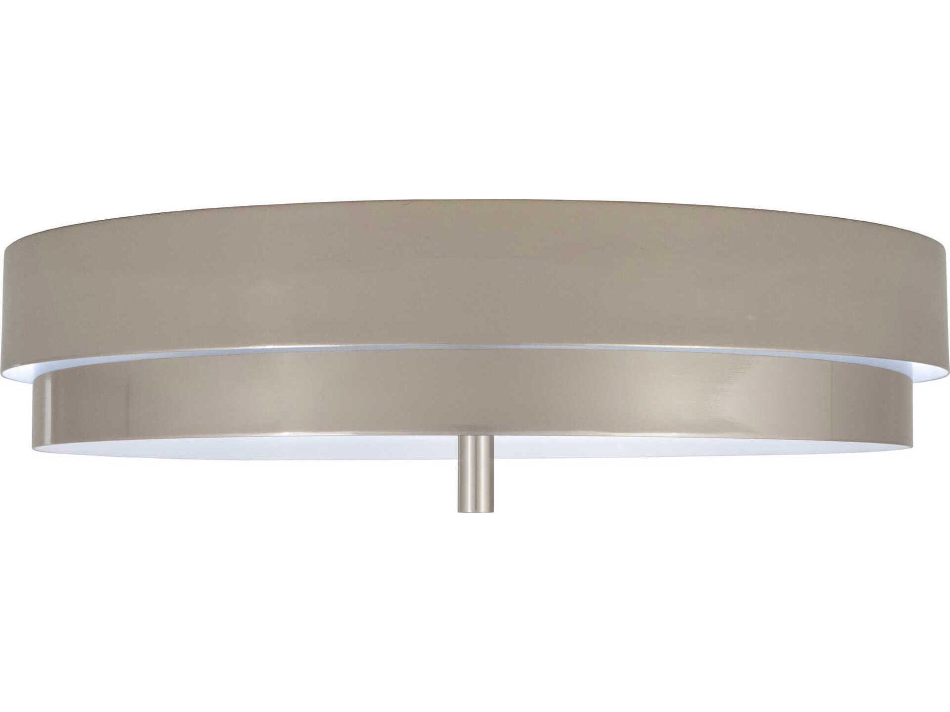 Robert Abbey Elliott 3-Light Polished Nickel Round Flush Mount