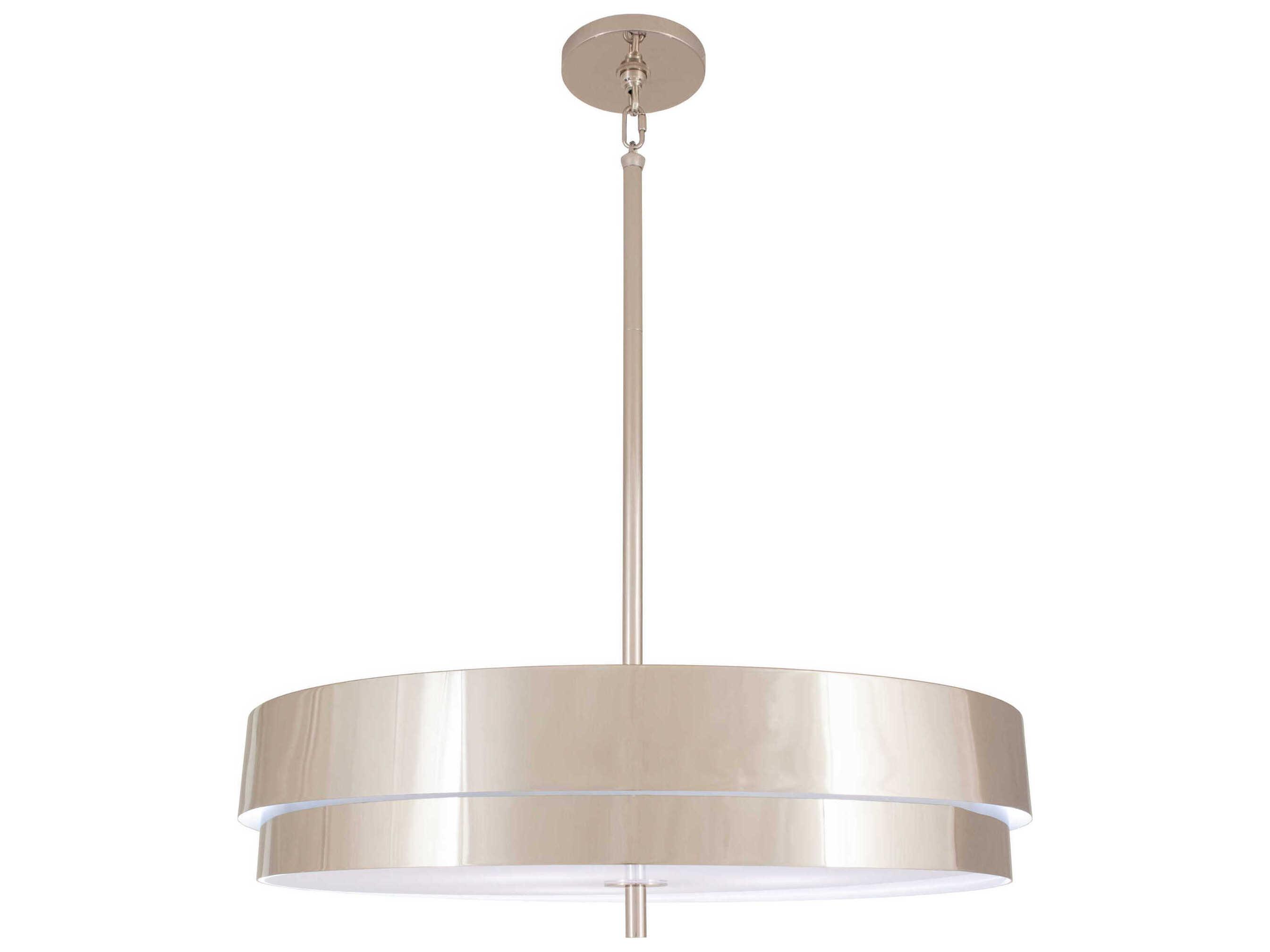 Robert Abbey Elliott 3-Light Polished Nickel Round Pendant