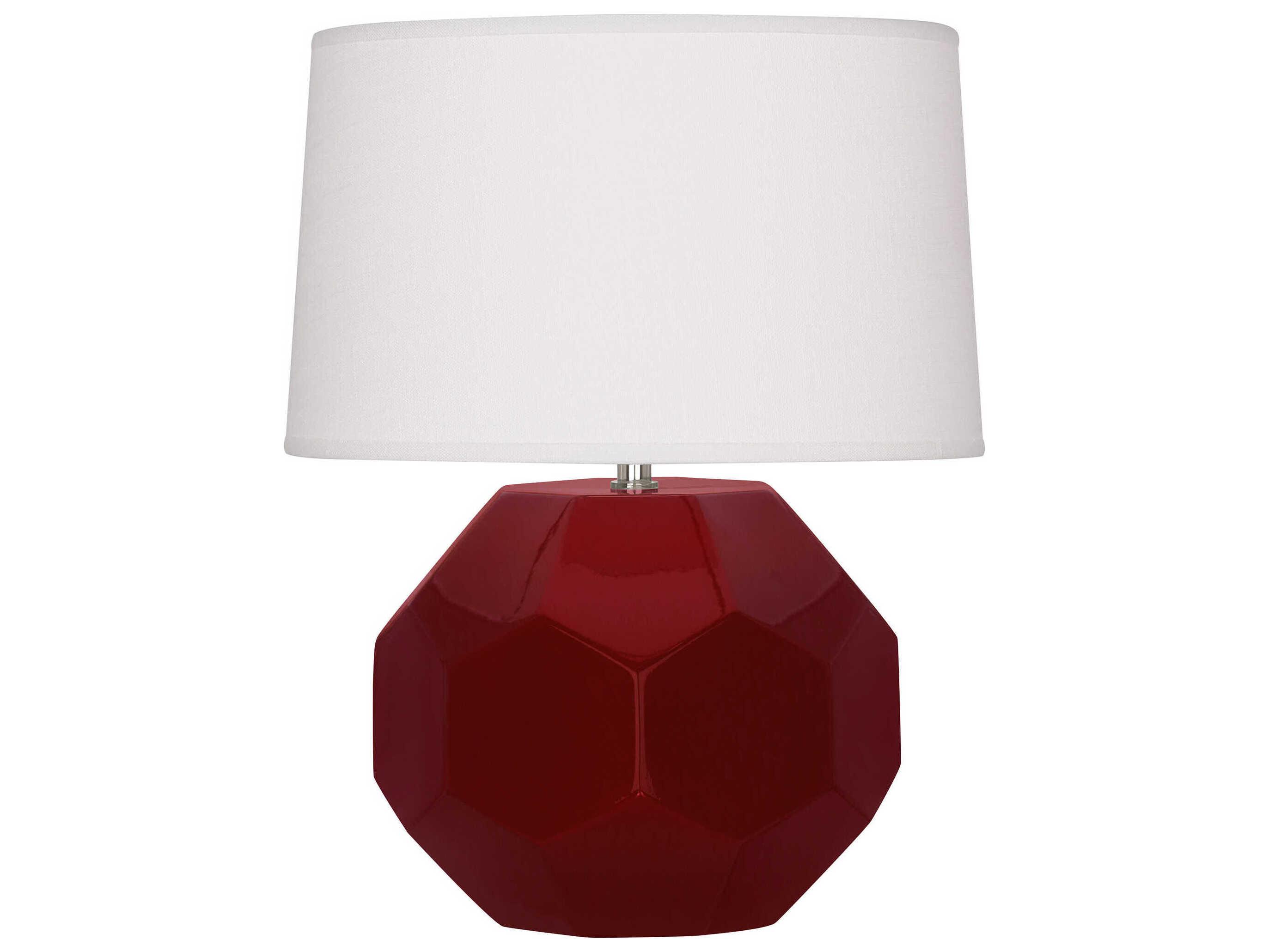 Robert Abbey Franklin Sangria Glazed Red Table Lamp