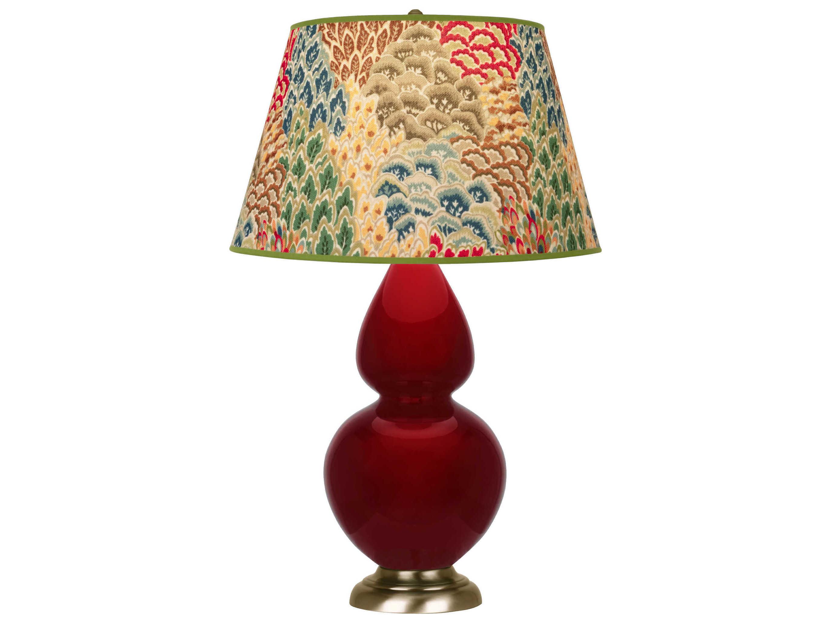 Robert Abbey Double Gourd Sangria Glazed Red Buffet Lamp