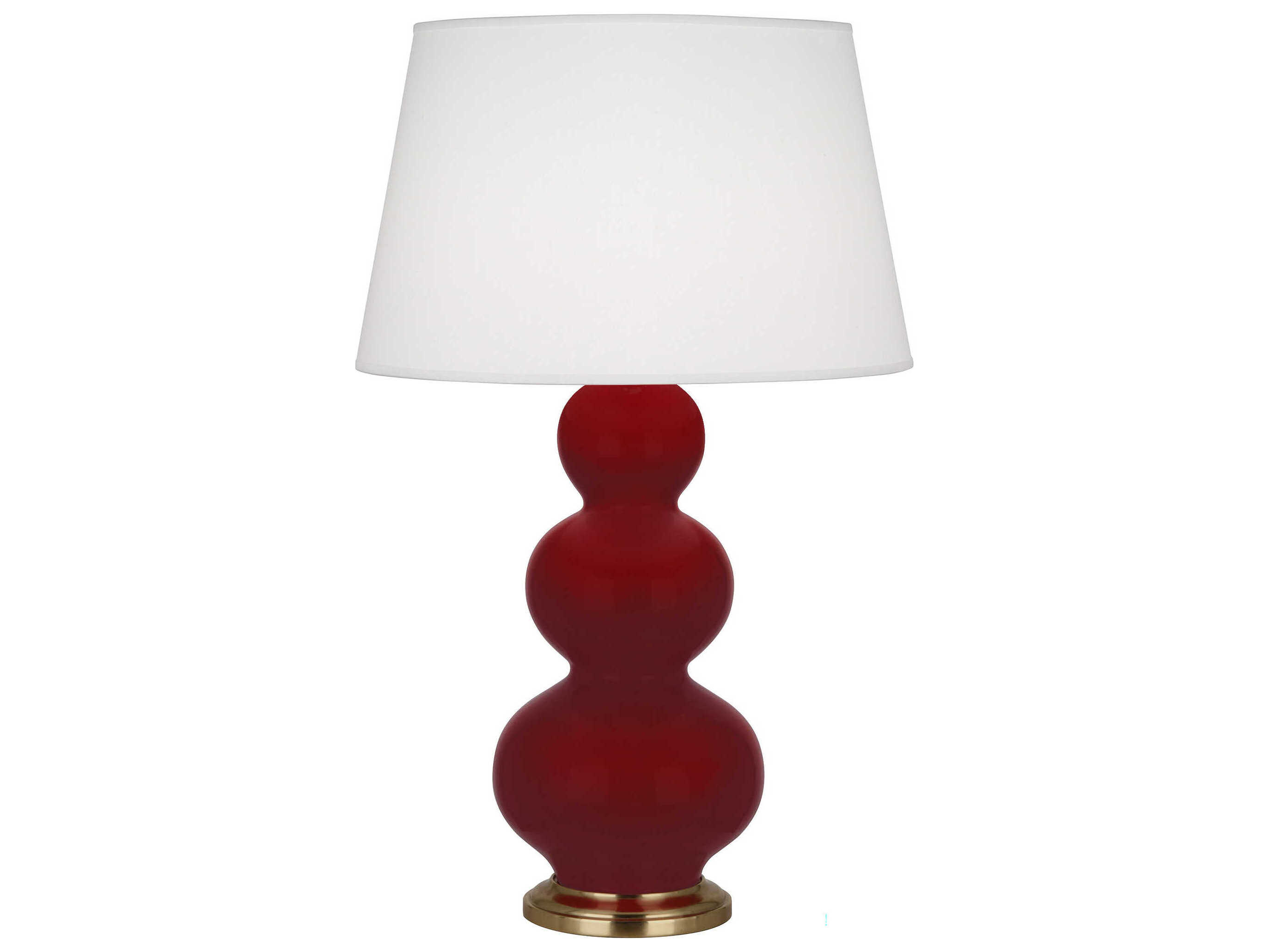 Robert Abbey Triple Gourd Sangria Glazed Red Buffet Lamp