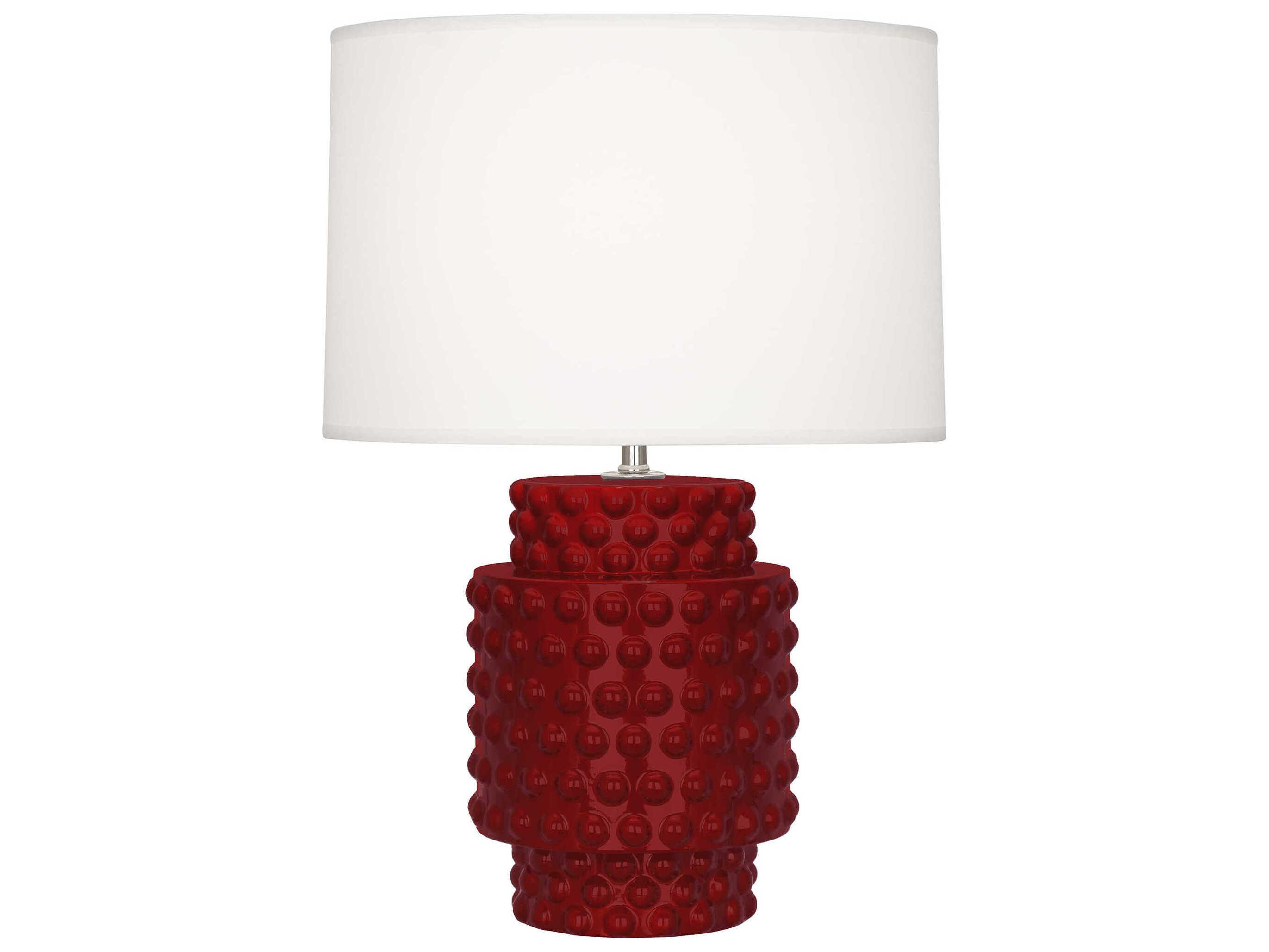 Robert Abbey Dolly Sangria Glazed Textured Table Lamp