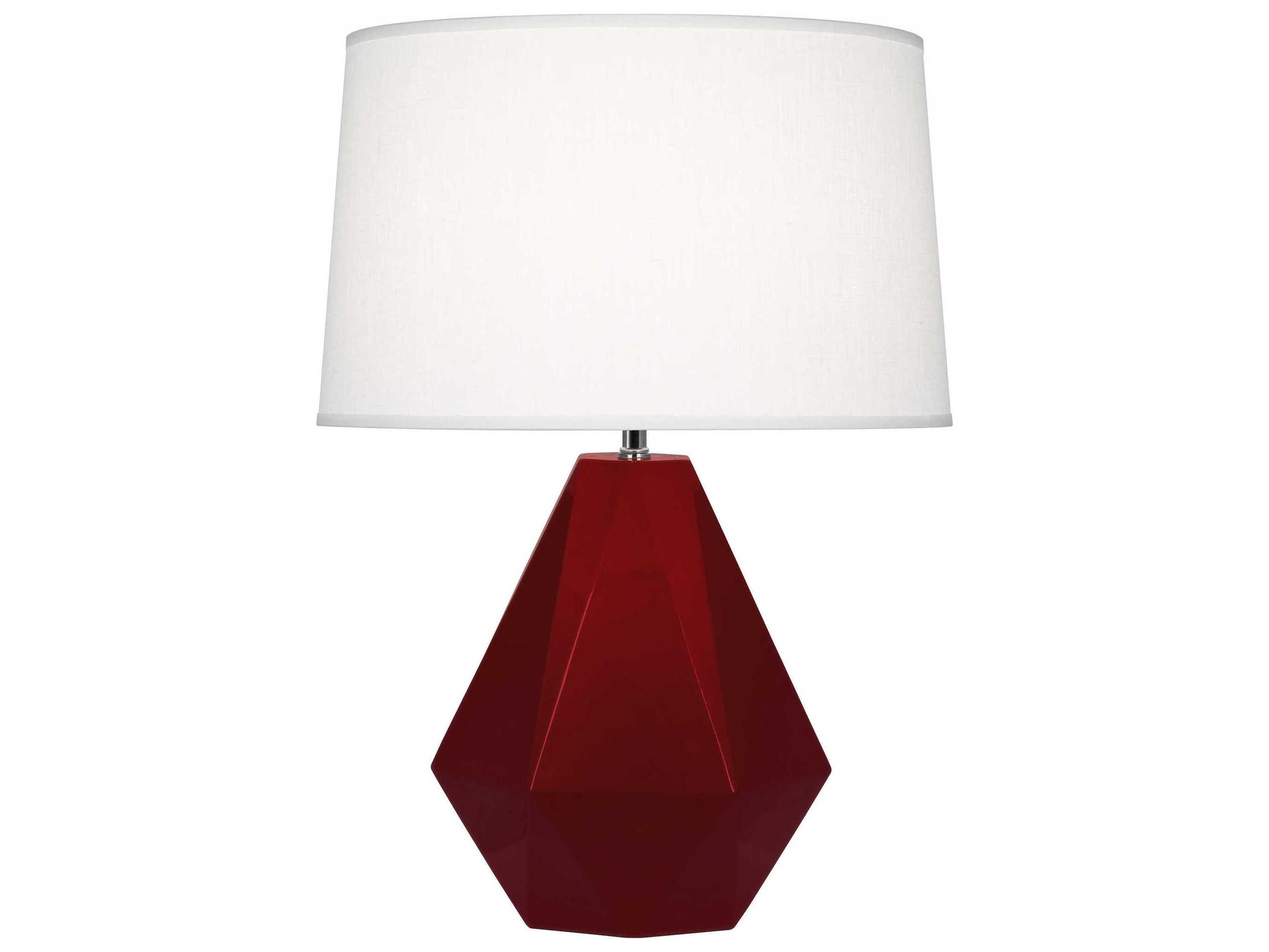 Robert Abbey Delta Sangria Glazed Red Table Lamp