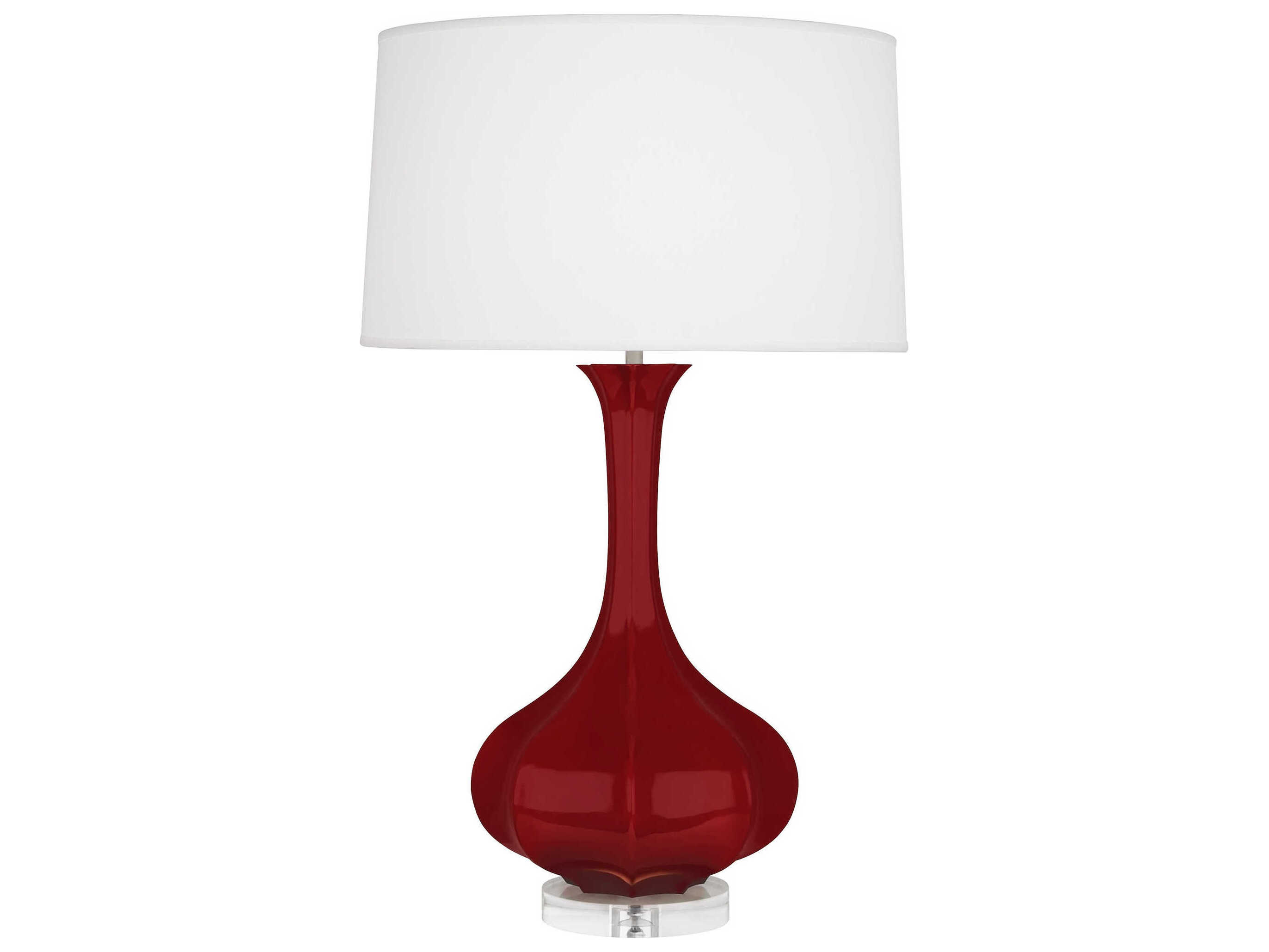 Robert Abbey Pike Sangria Glazed Lucite Red Buffet Lamp